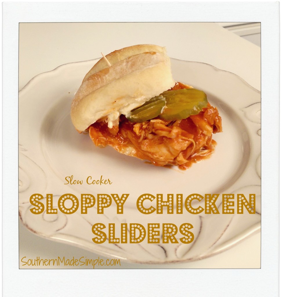 Slow Cooker Sloppy Chicken Sliders - Freezer Crock Pot Meal Idea