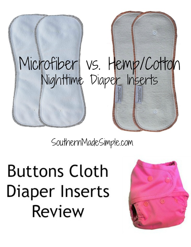 Microfiber vs. Hemp Cloth Diaper Inserts - A Buttons Cloth Diaper Review