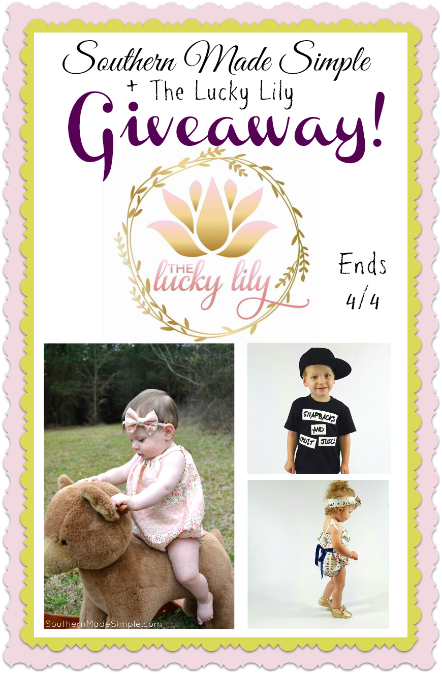 The Lucky Lily has some of the CUTEST little outfits for both girls and boys! + Enter to WIN a $20 shopping spree on Southern Made Simple! US Ends 4/4