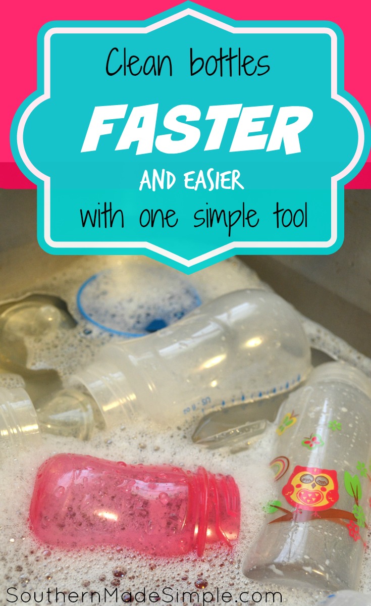 Tied of cleaning all of those baby bottles? Clean them faster and easier with this!