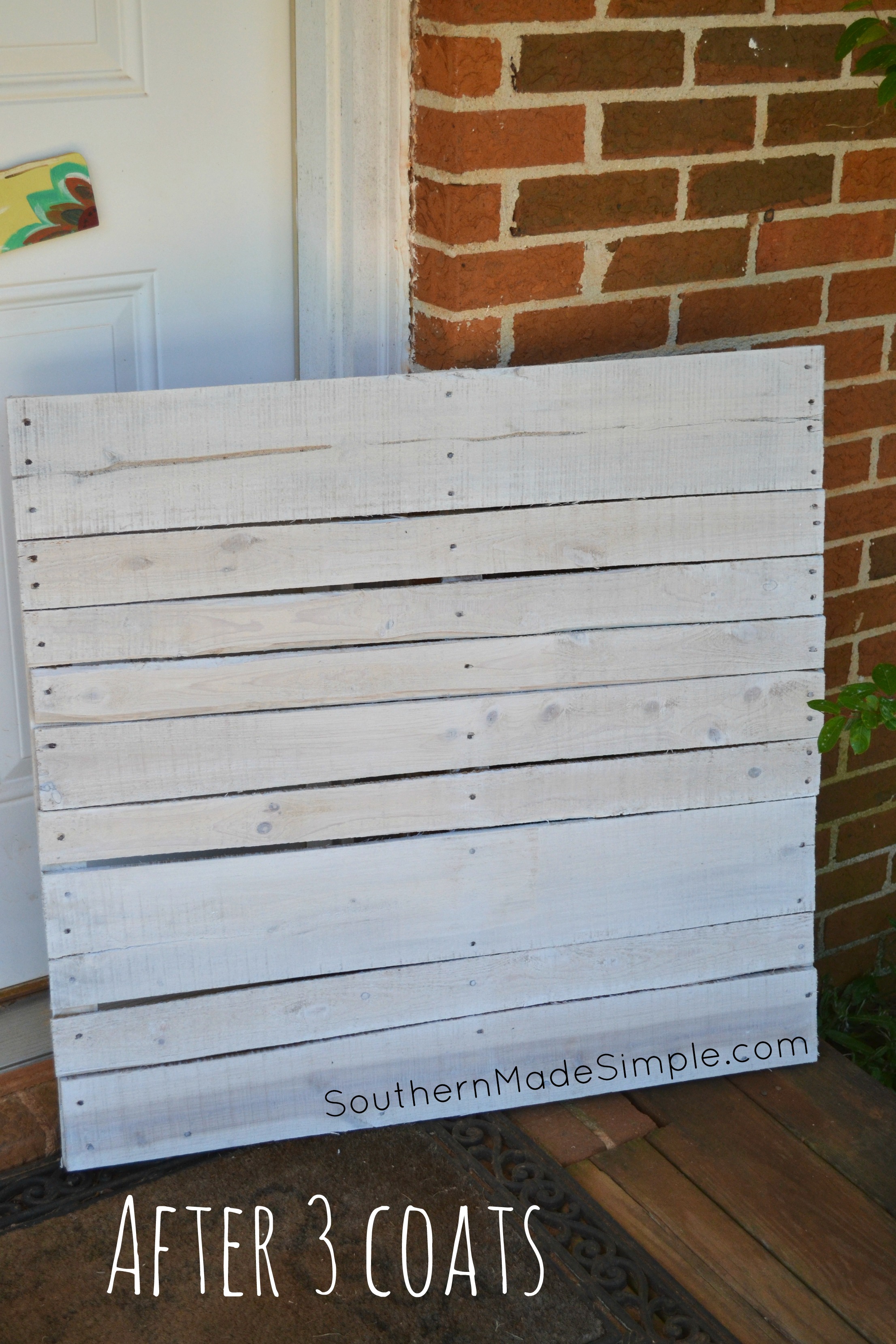 A simple step by step tutorial on how to whitewash wood for pennies on the dollar - Southern Made Simple