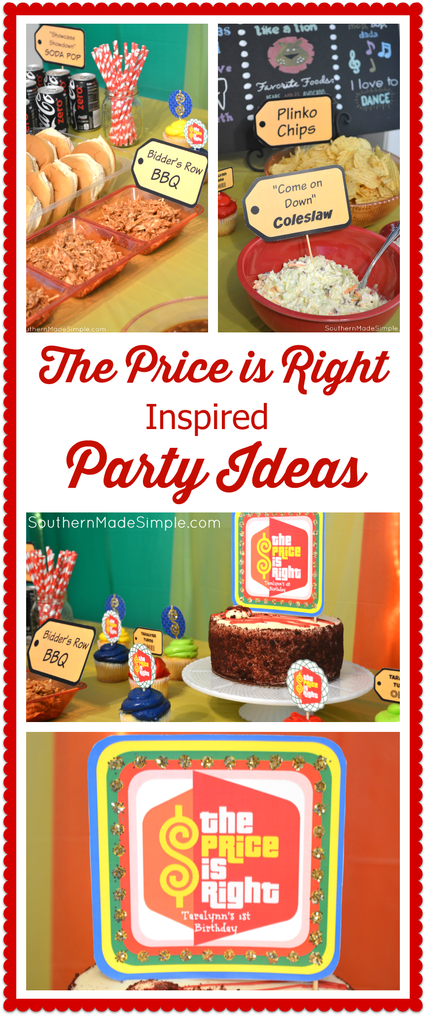 Price is Right Party Ideas + FREE printables! Price is Right Themed Birthday Party