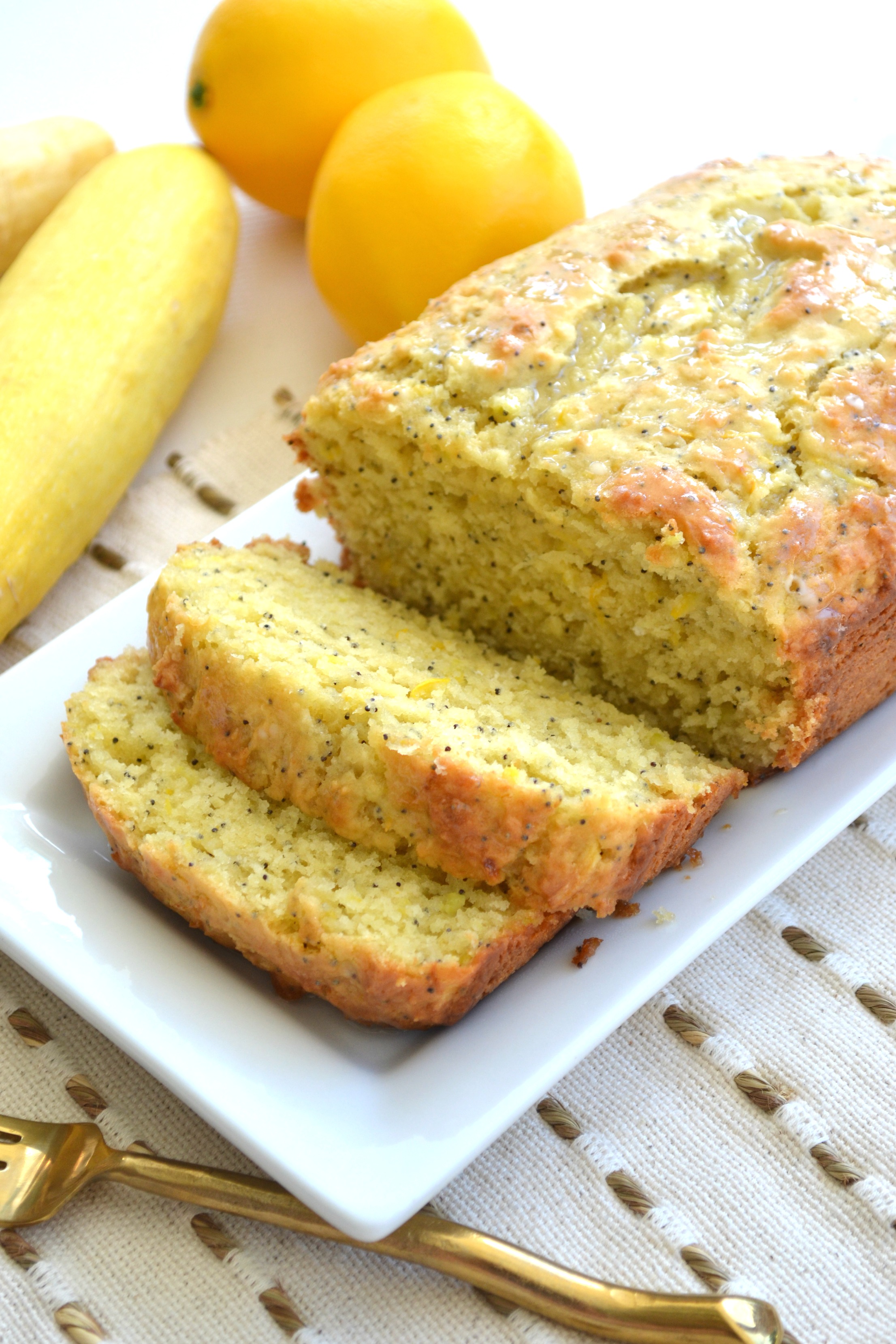 Lemon Poppy Seed Summer Squash Bread