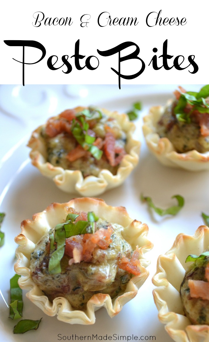 Cream Cheese and Bacon Pesto Bites - A delicious appetizer perfect for any occasion!