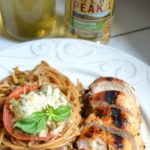 Sweet Tea Chicken with Garden Pesto Spaghetti Carbonara - the PERFECT meal to celebrate sweet summertime! #SummerTastes #ad