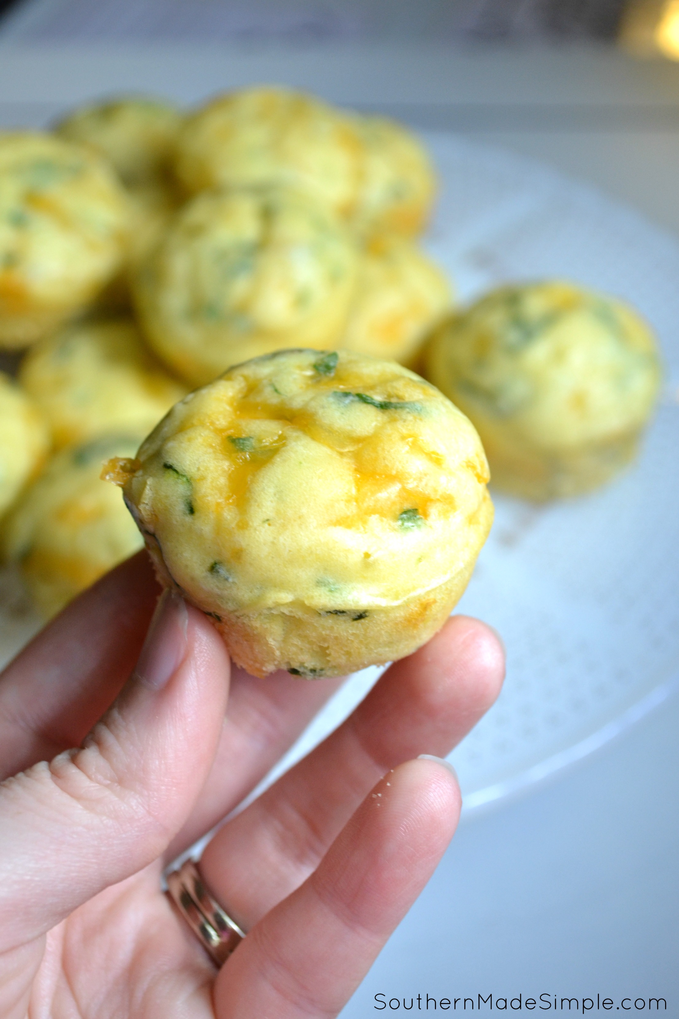 Cheesy Spinach and Kale Pancake Bites - a great finger good for toddlers and PACKED with nutrients they may be missing out on!