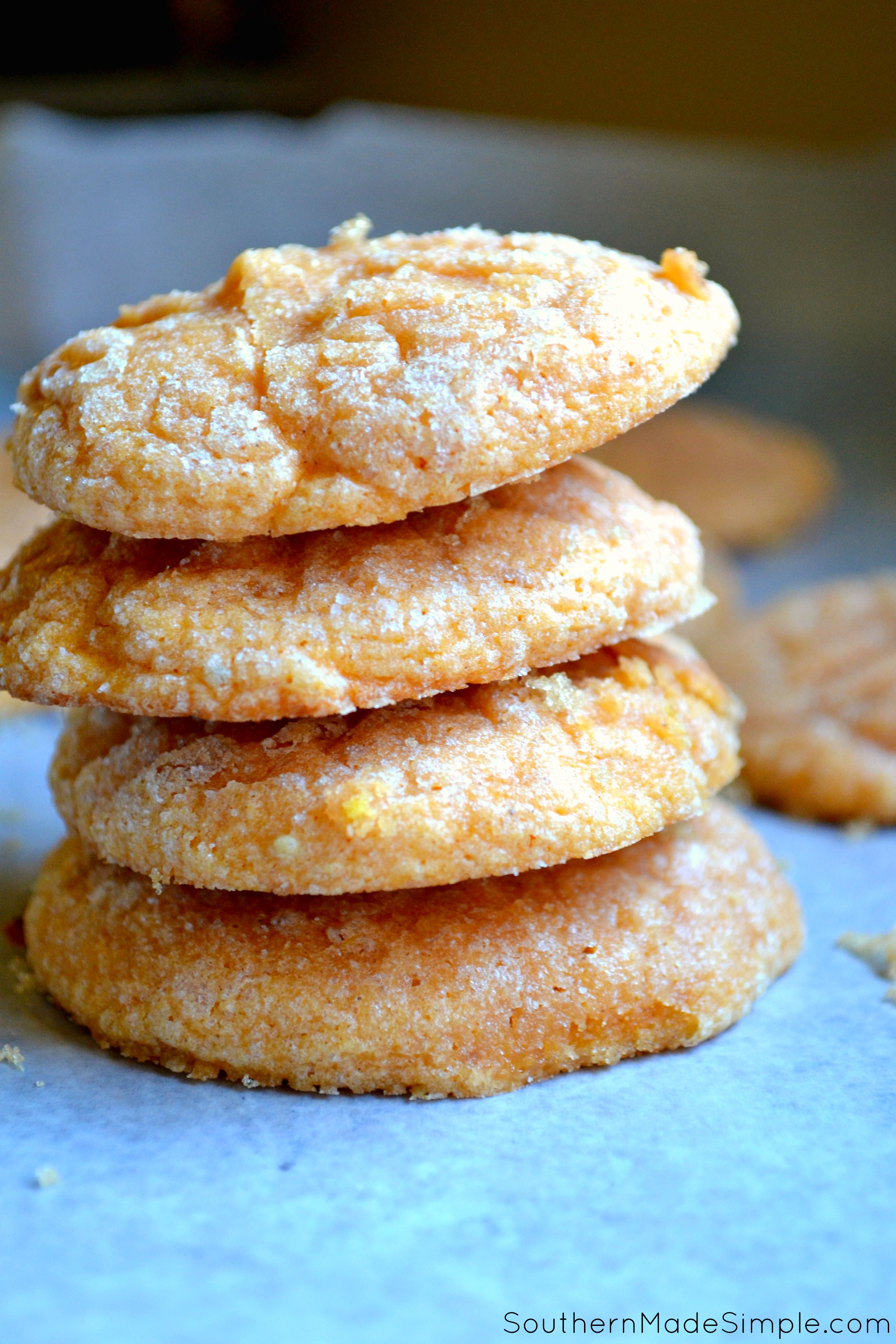 Soft Batch Pumpkin Sugar Cookies - These cookies are a perfect Fall treat! They're so good, you can't have just one!