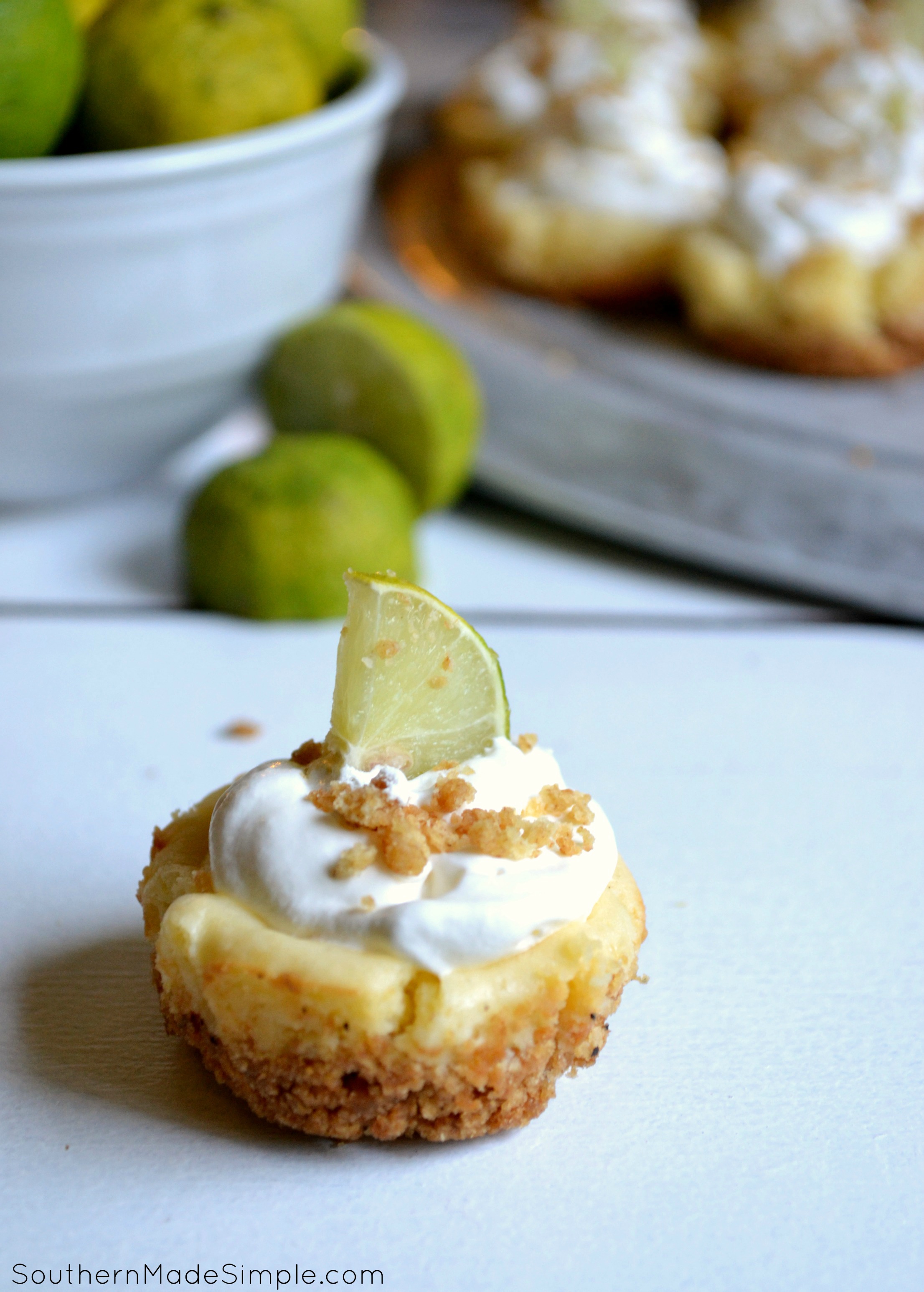 Mini Key Lime Pie Bites | A perfect little recipe that will make you feel like you're sitting right on the beach! 