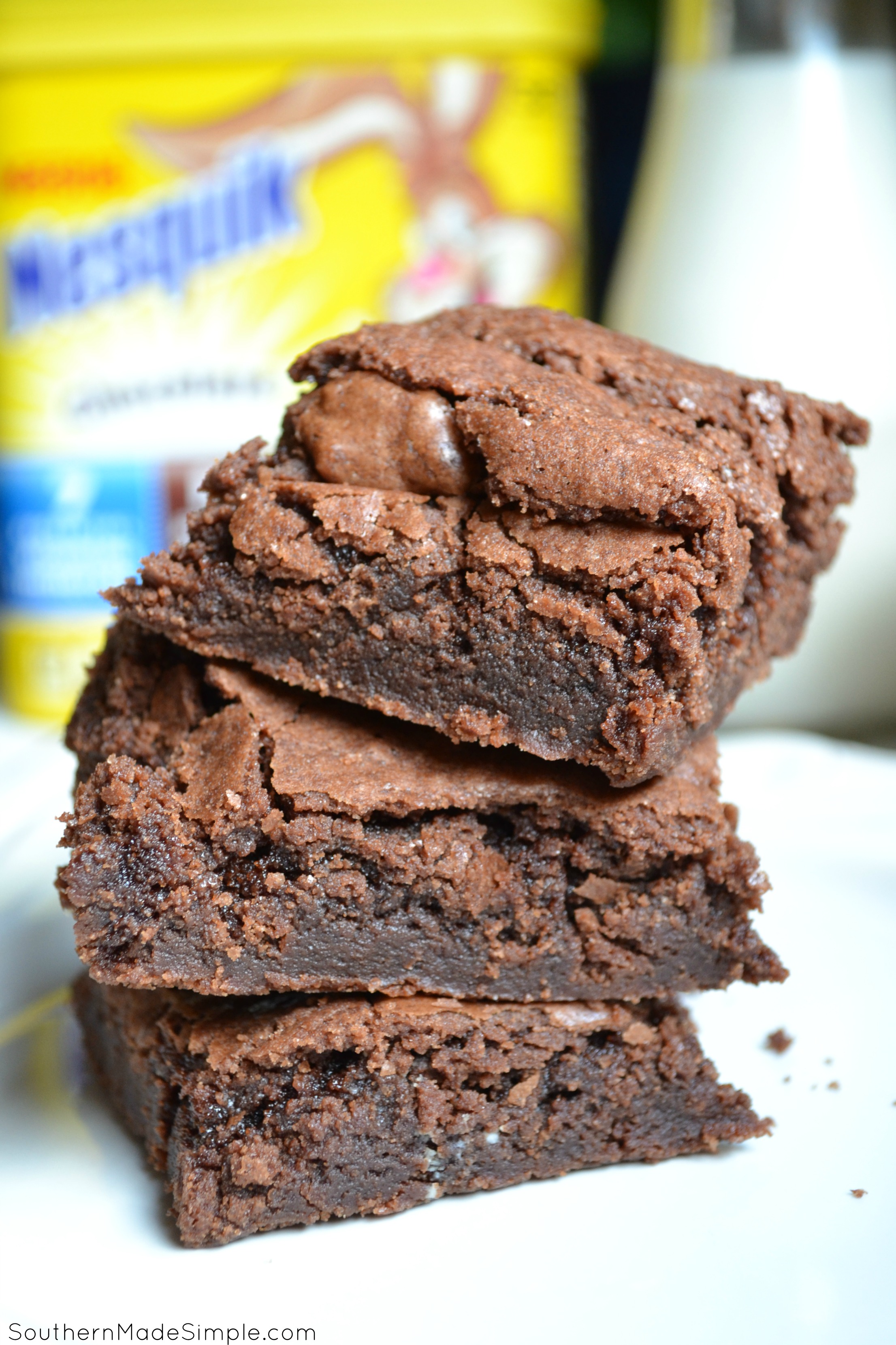 We all know that Nesquik make your milk taste amazing, but adding it to your brownie mix takes things to a whole nother level! Nesquik brownies are simple, delicious and even contain 7 essential vitamins and minerals! #StirImagination #ad