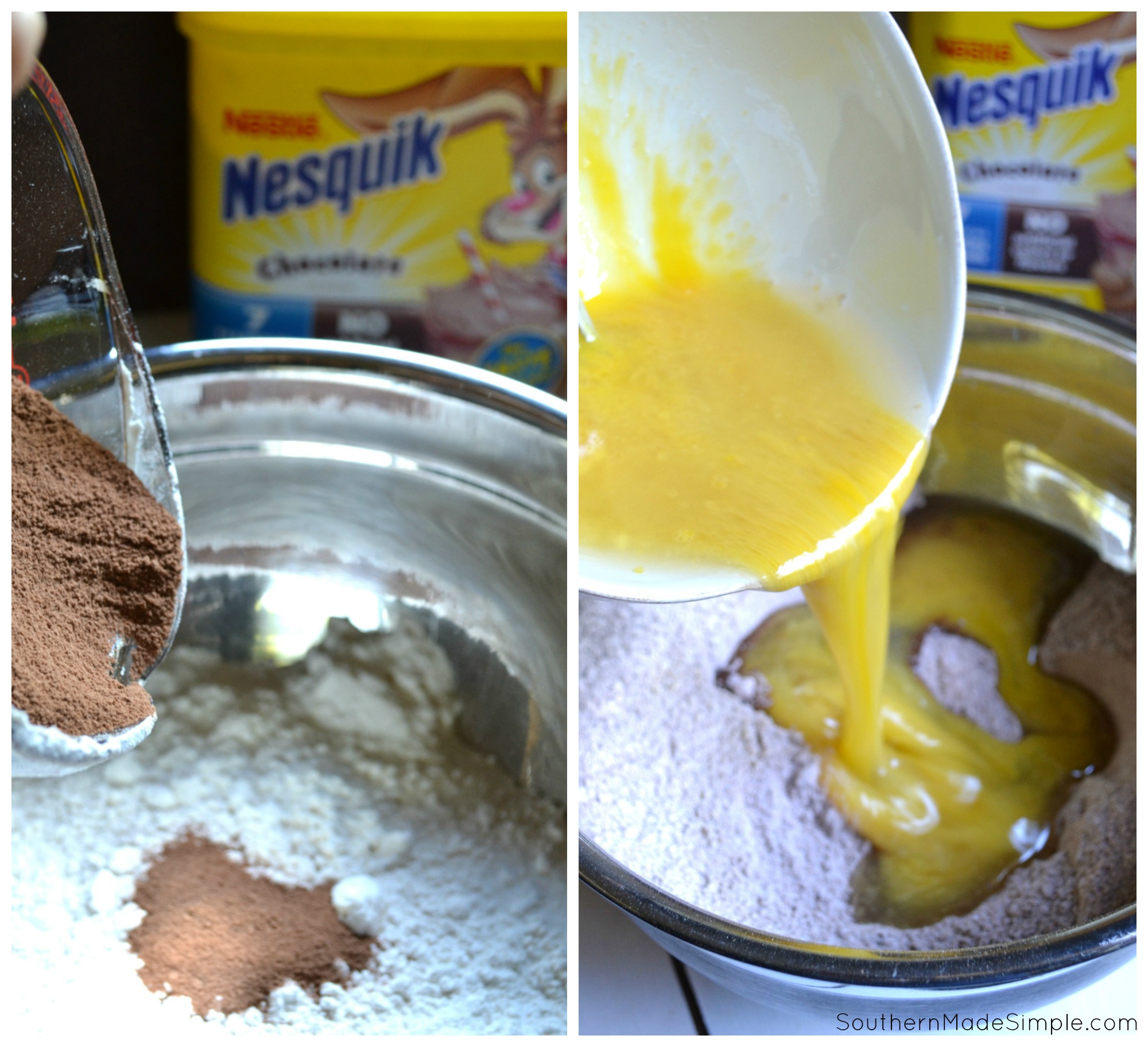 We all know that Nesquik make your milk taste amazing, but adding it to your brownie mix takes things to a whole nother level! Nesquik brownies are simple, delicious and even contain 7 essential vitamins and minerals! #StirImagination #ad