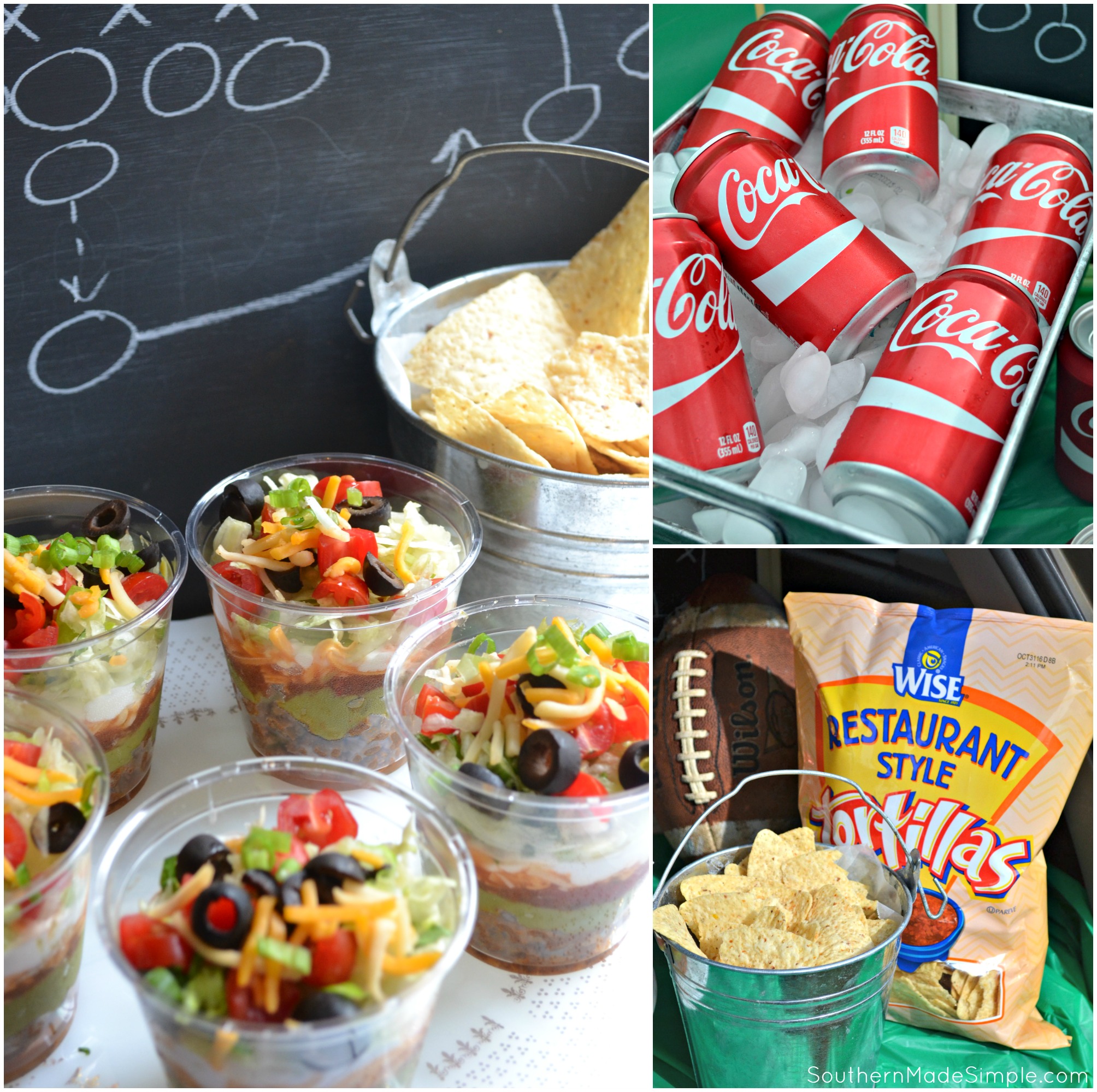 Touchdown Taco Cups - if you're planning on tailgating or throwing a party to watch the big game, these taco cups are a must! No more gathering around the dip bowl! Stock up on all of your game day essentials at Family Dollar! #GameTimeHosting #ad