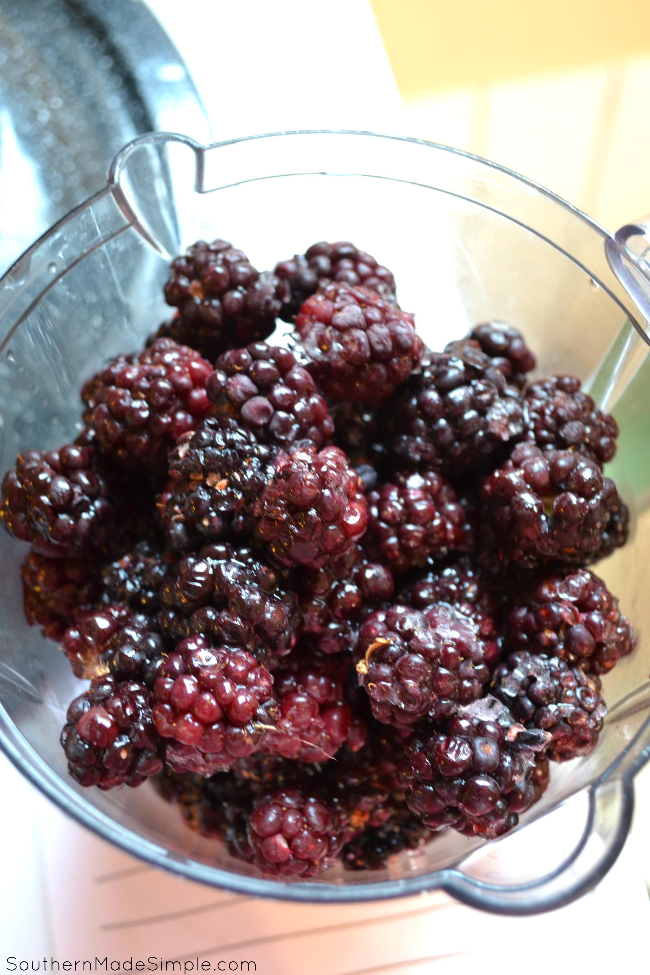 Blackberry Jalapeno Pepper Jelly Recipe - a really simple recipe to make the sweetest jelly around - with a hint of heat!