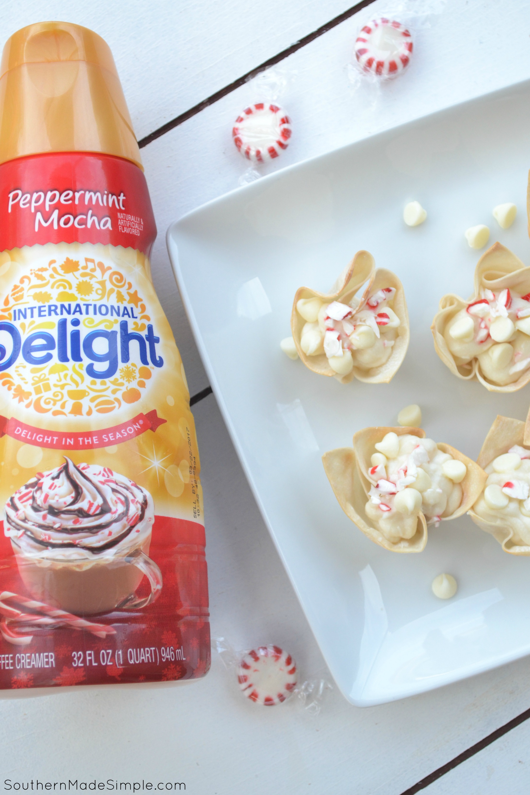 Looking for a simple and delicious treat to serve your friends and family during the holidays? These Peppermint Mocha Cannoli Cups are the perfect little dish to serve! #DelightfulMoments #ad @walmart 