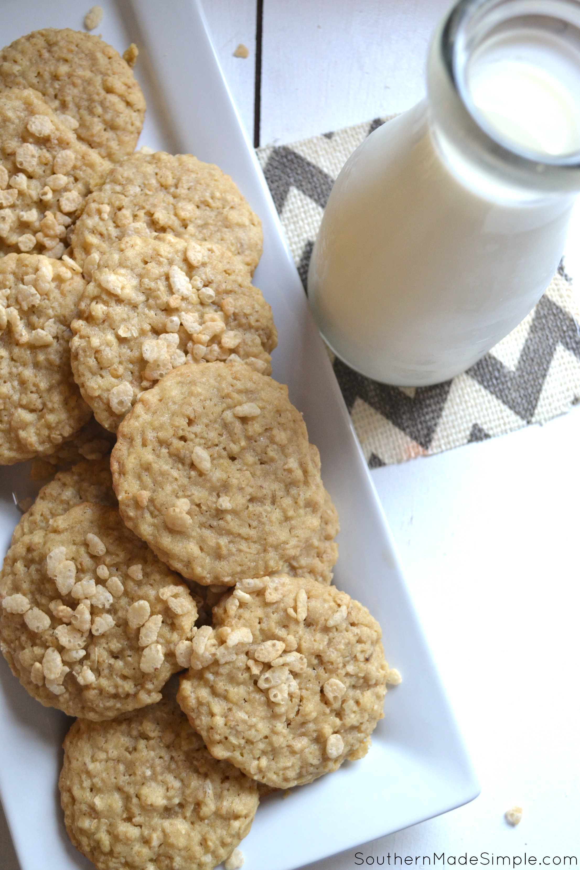 Everyone knows that cereal and milk go together, just like cookies and milk go together, too! When you combine the two, something seriously magical happens! These cookies are simple, delicious, and are a perfect blend of soft and chewy...with a little bit of crunch!