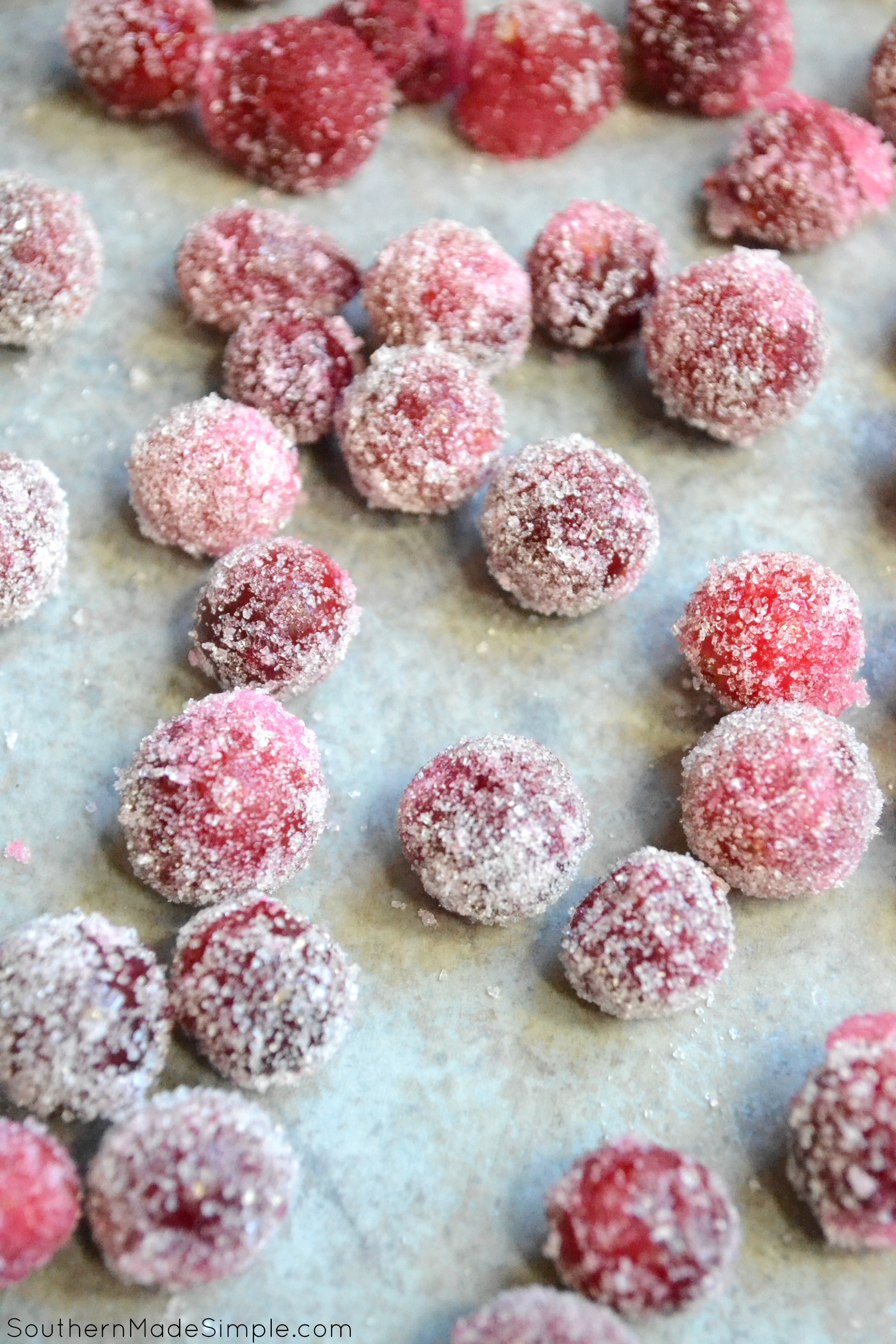 Sugared Cranberries - an easy way to use up leftover cranberries from your holiday baking!