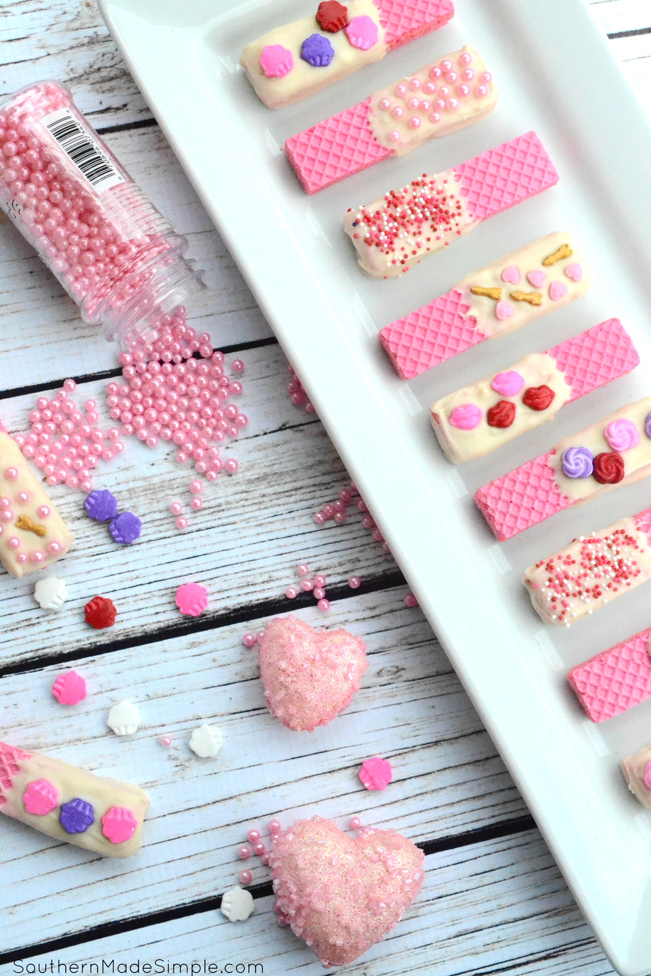 Strawberry Valentine Sugar Wafers