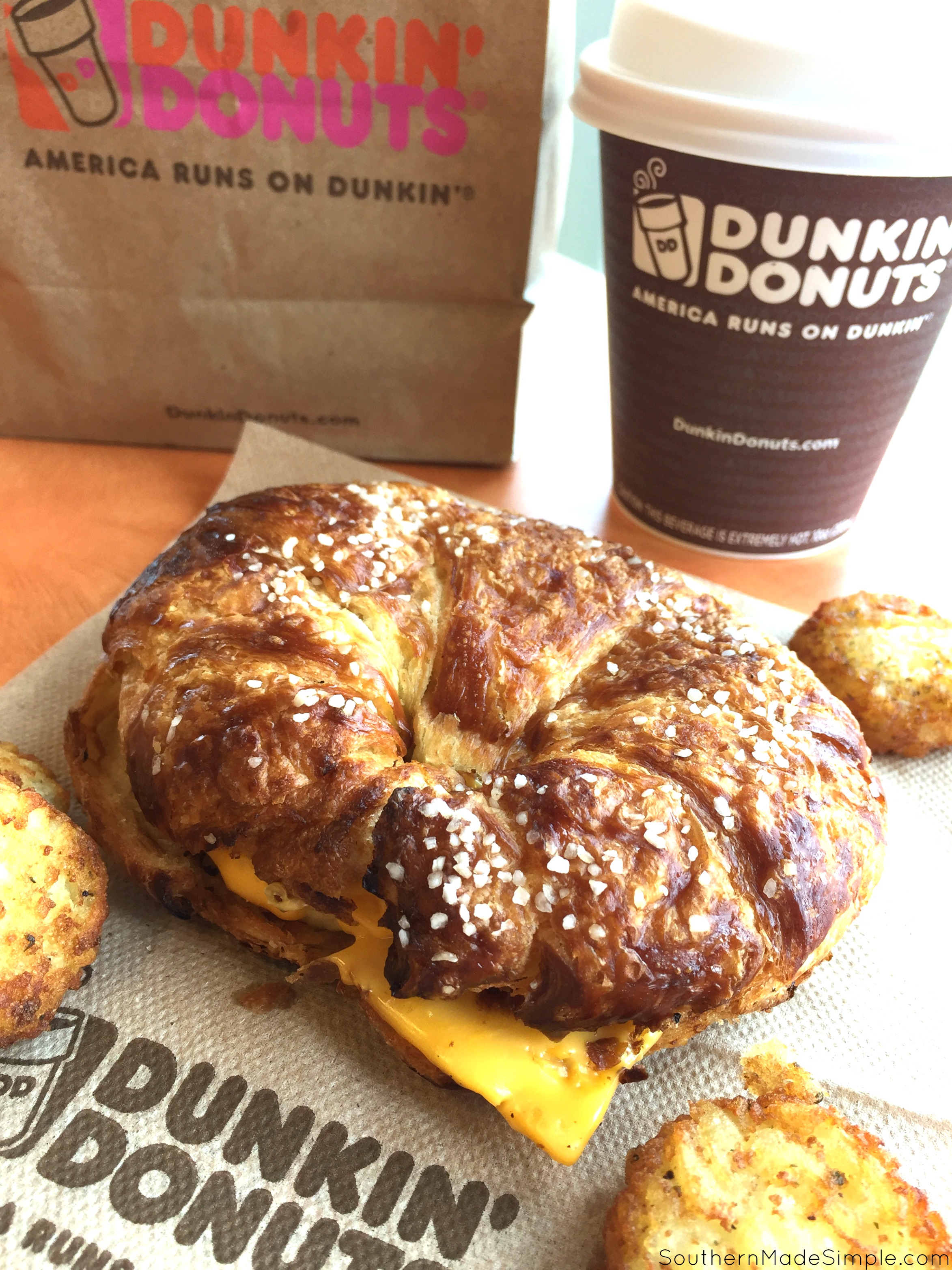 Dunkin' Donuts Pretzel Croissant Breakfast Sandwich
