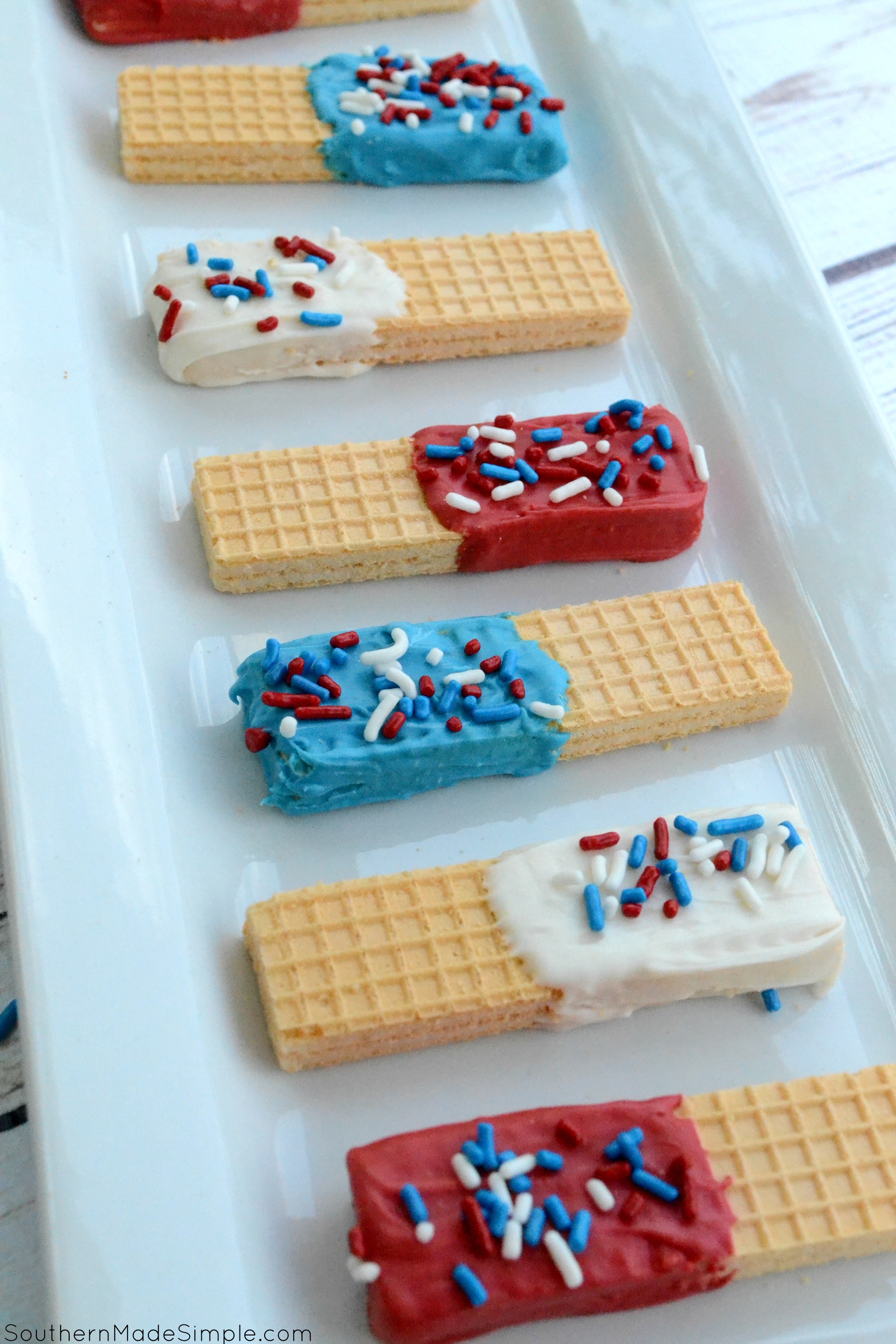 Patriotic Sugar Wafers - A perfect celebratory treat for Fourth of July of Memorial Day!