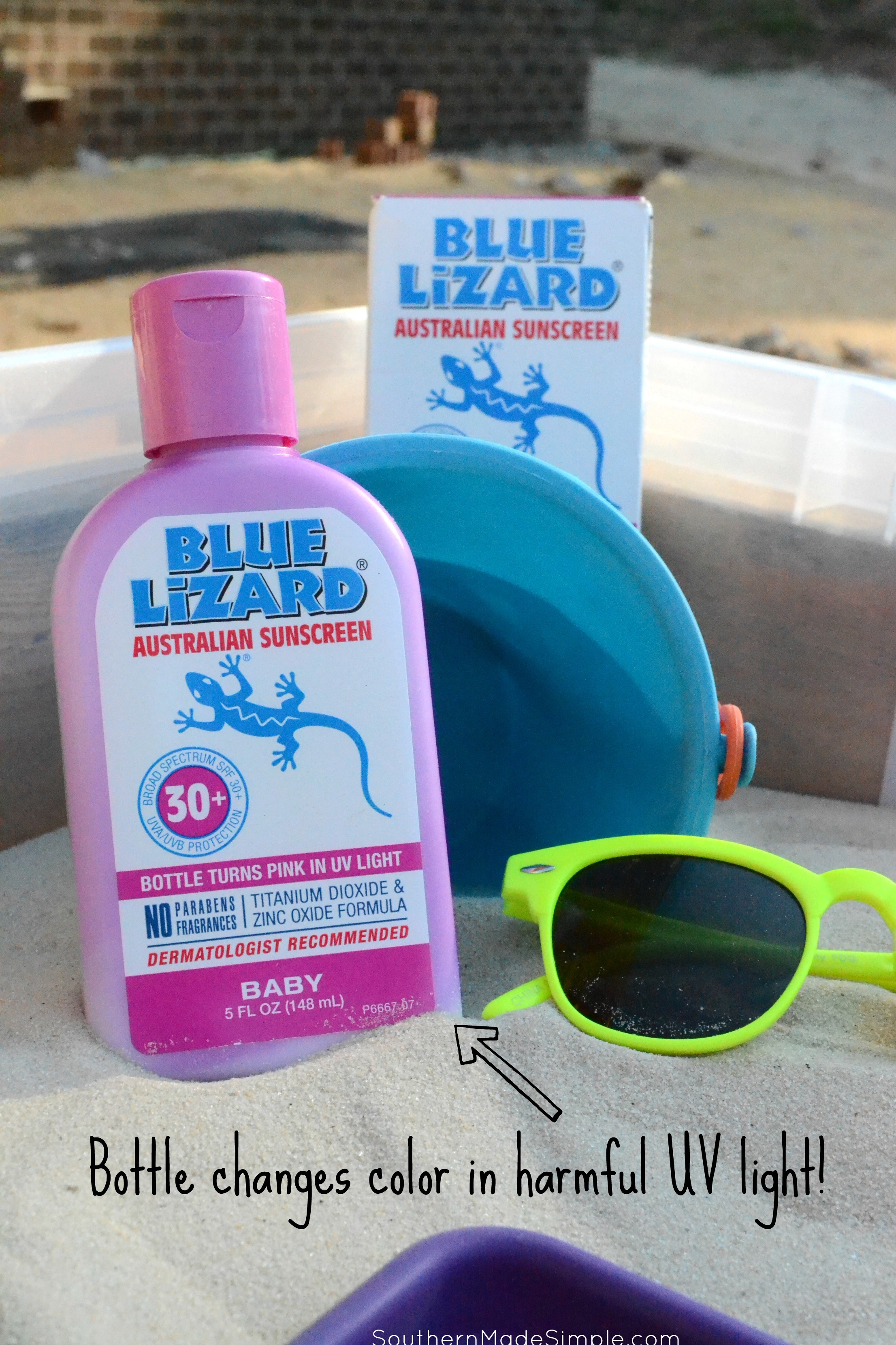 Bring the beach to your yard this summer with this easy DIY sand table! #BlueLizardSummer #ad