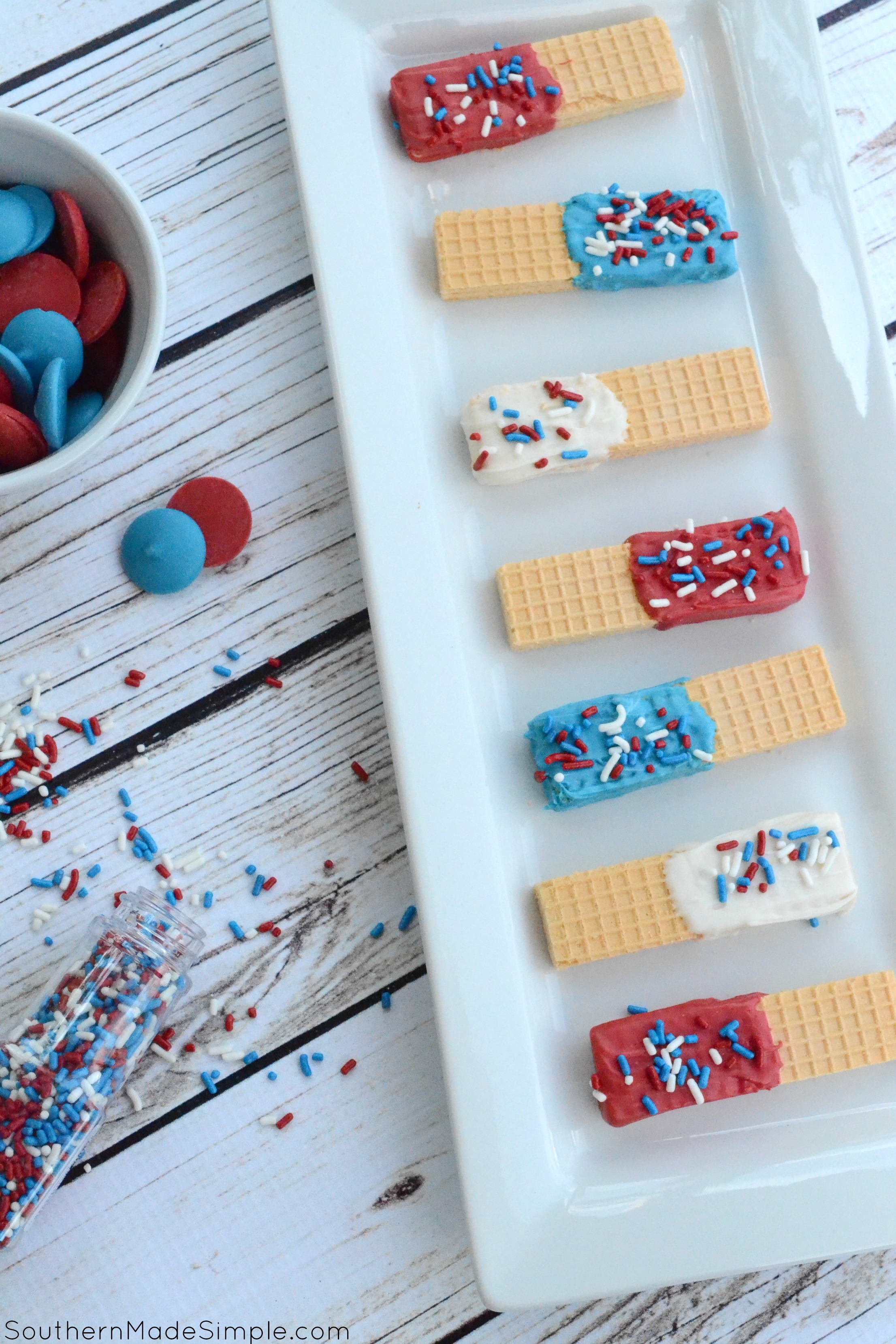 Patriotic Sugar Wafers - A perfect celebratory treat for Fourth of July of Memorial Day!
