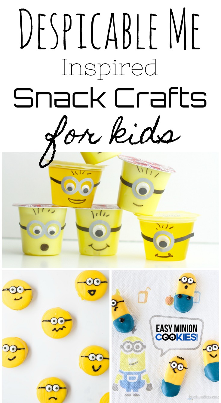 Despicable Me Inspired Minion Snack Crafts for Kids