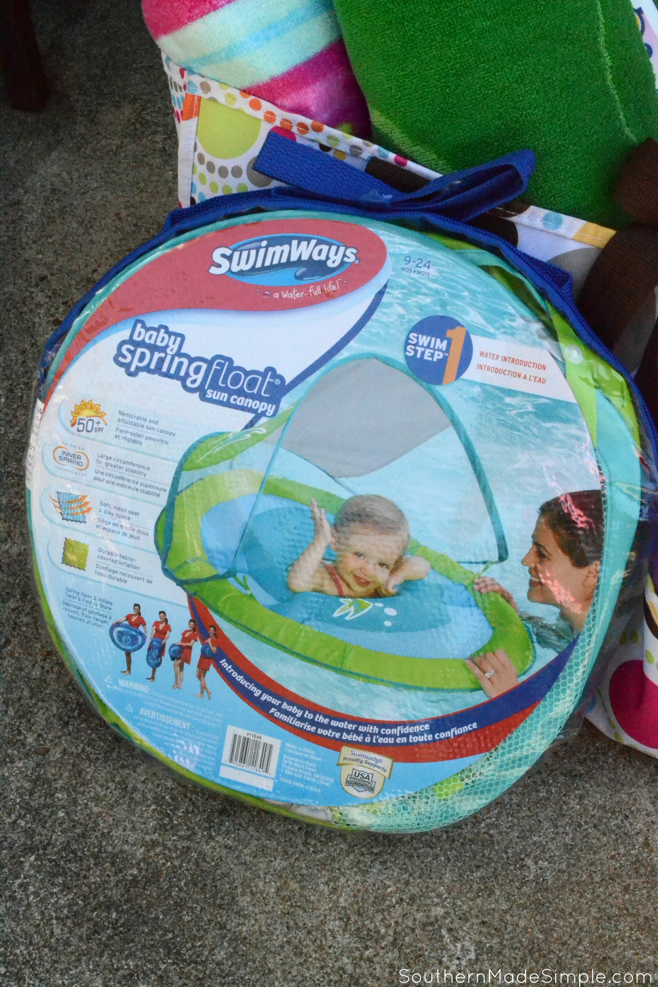 Is your toddler ready for the pool this summer? Swimways Baby Spring Float Review #Swimways #IC #ad