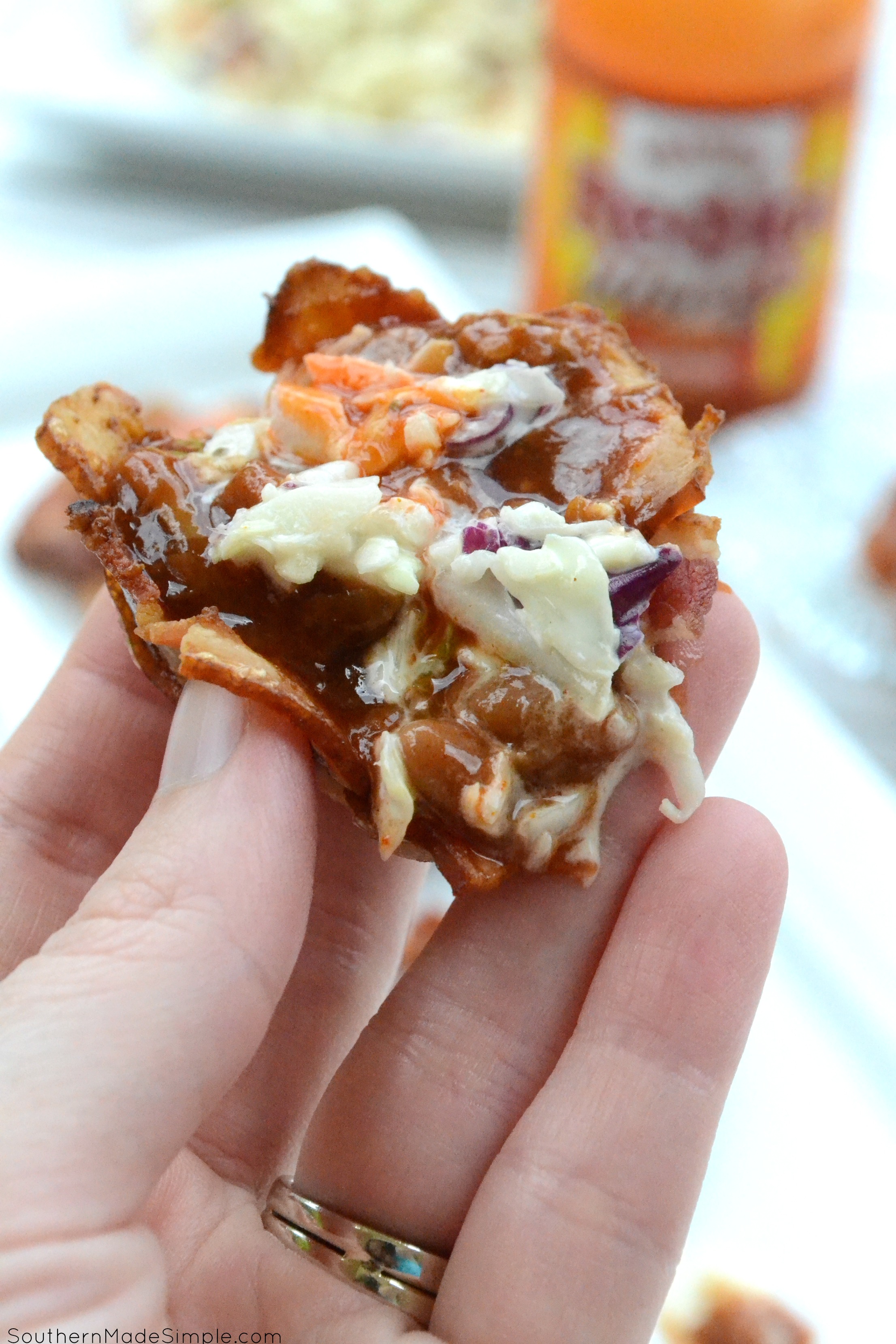 Looking for that perfect summer dish to serve during your backyard BBQ festivities? These Buffalo BBQ and Baked Bean Bacon cups pack a punch of heat you won't be able to resist, plus there super fun to eat! #RedHotSummer #IPTSOE #ad