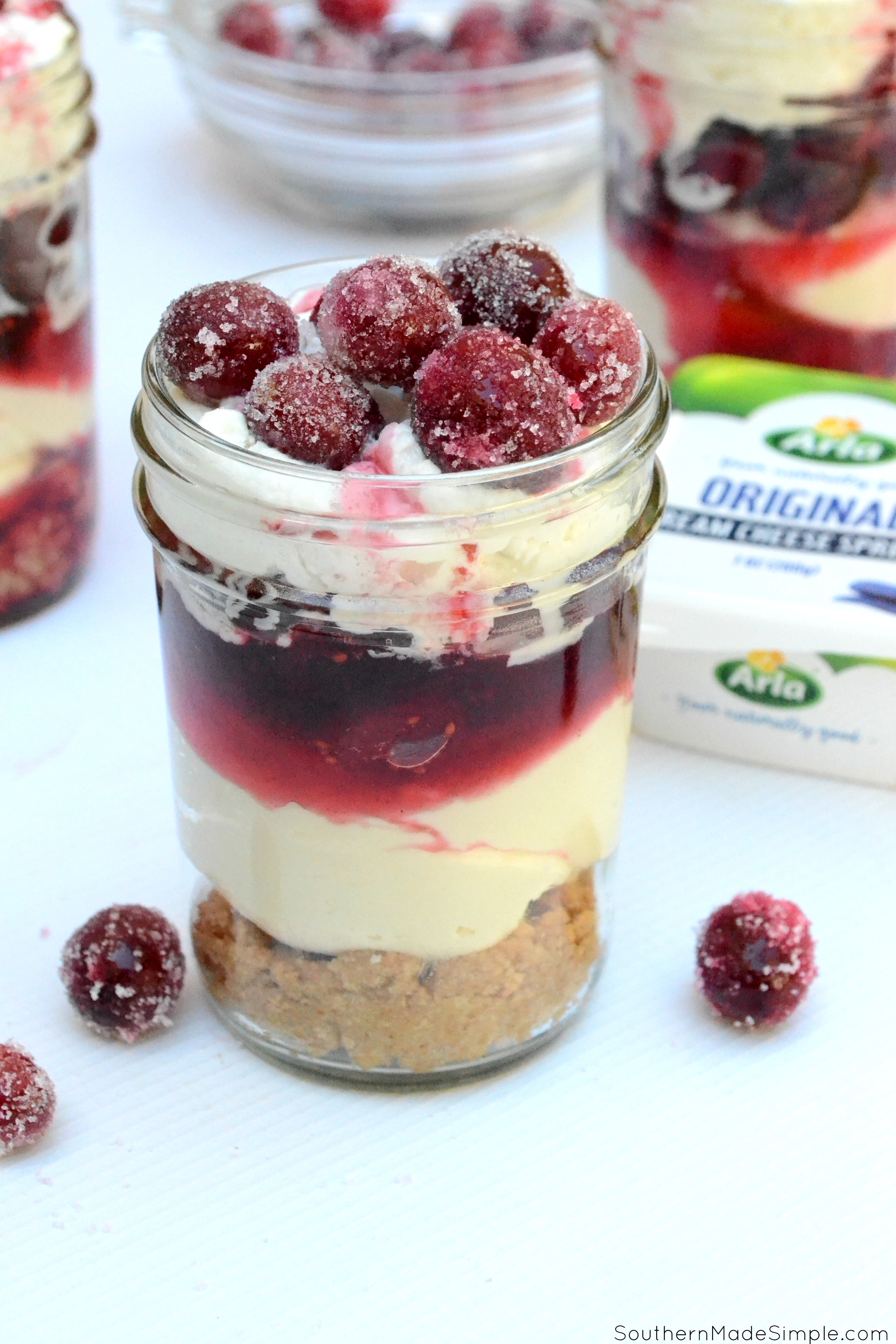 #Ad If you're looking for a sweet treat to whip up for friends and famiy, these No Bake Mini Cranberry Cheesecake Trifles are hard to beat! The sweet and creamy filling paired with the tartness of the cranberries makes for a decadent dessert that'll quickly become a favorite!