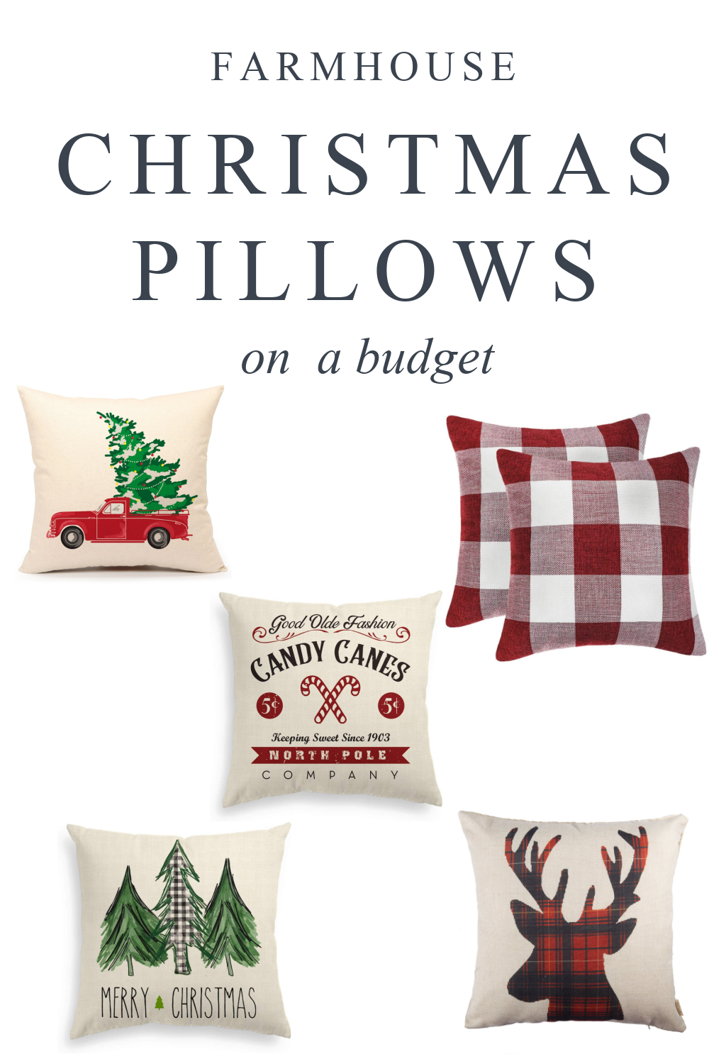 farmhouse christmas pillows