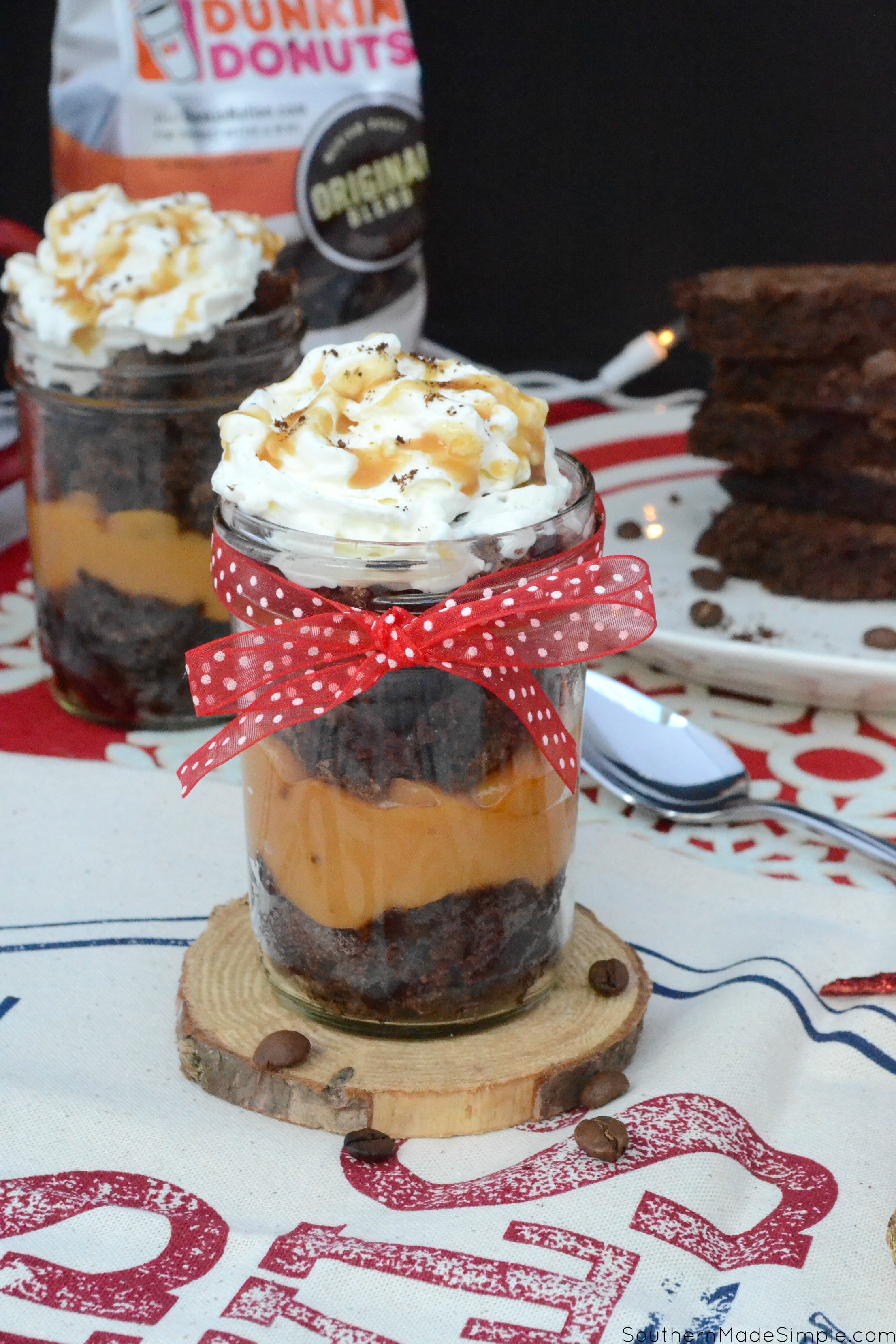 Need a delicious pick-me-up to help you get through the busy holiday season? These coffee infused caramel brownie trifles are the perfect treat to satisfy your sweet tooth!
