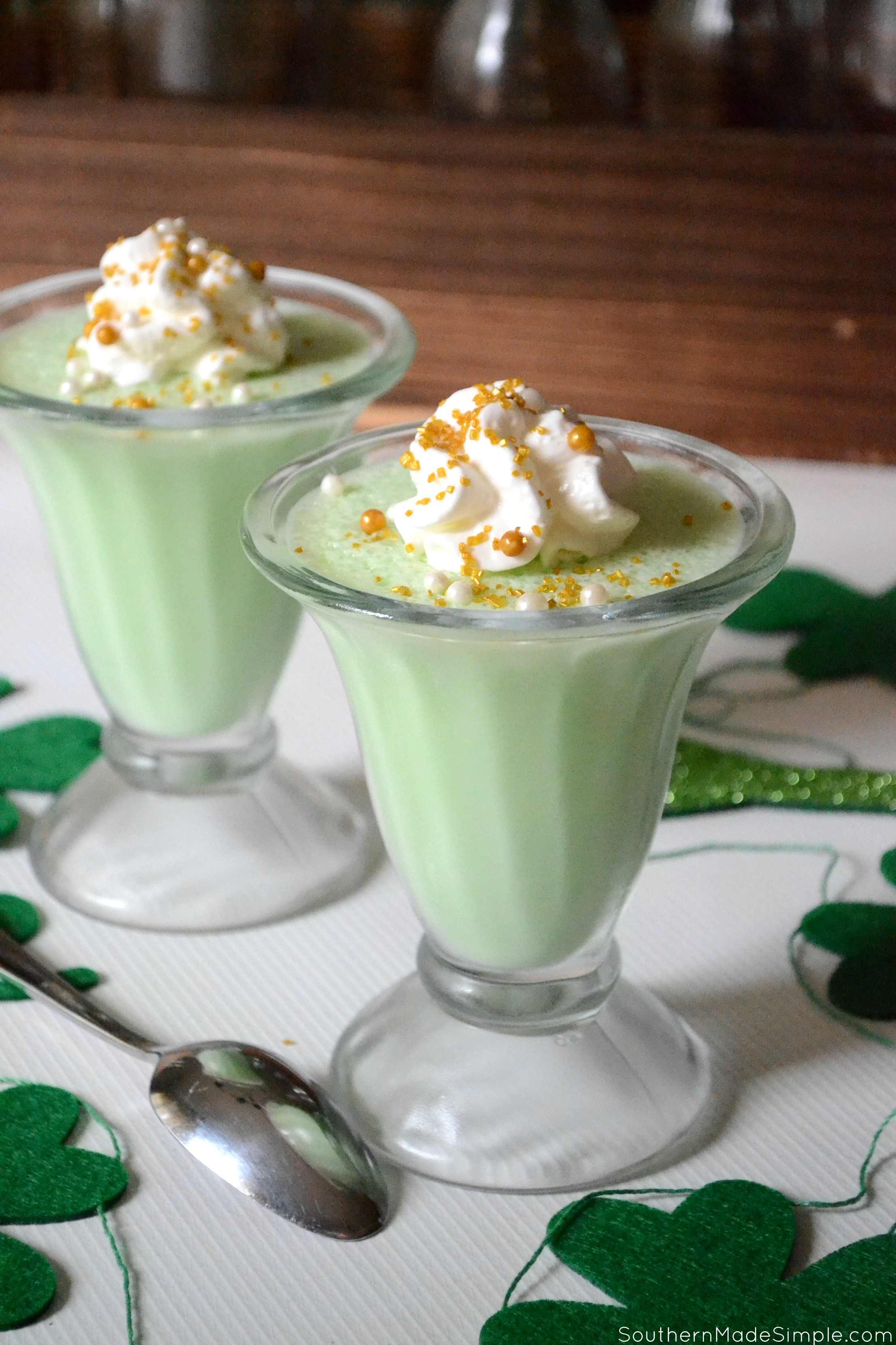 St. Patrick's Day Jell-O Ice Cream Cups