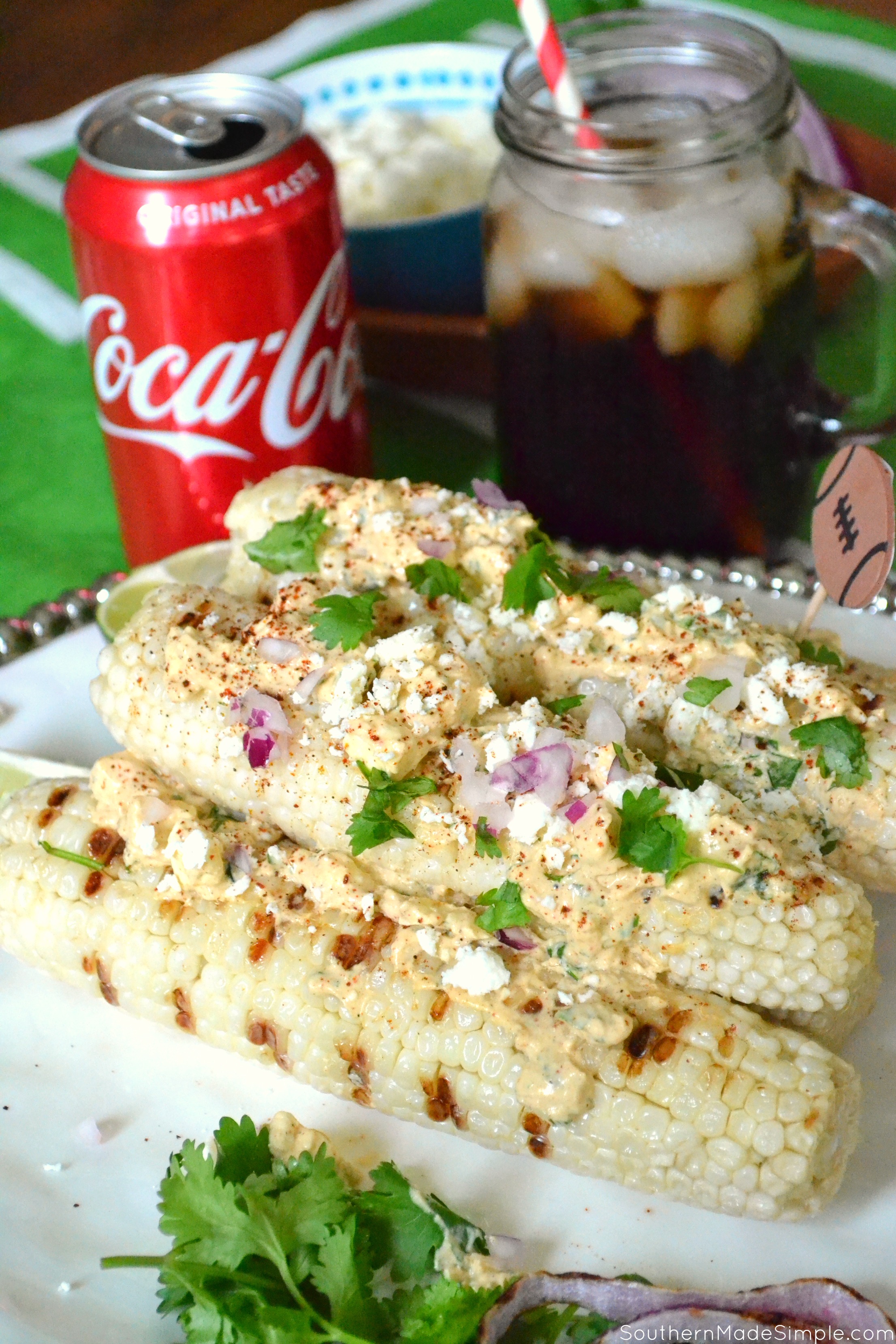 Spicy Grilled Mexican Street Corn #KickOffWithGreatTaste #ad 