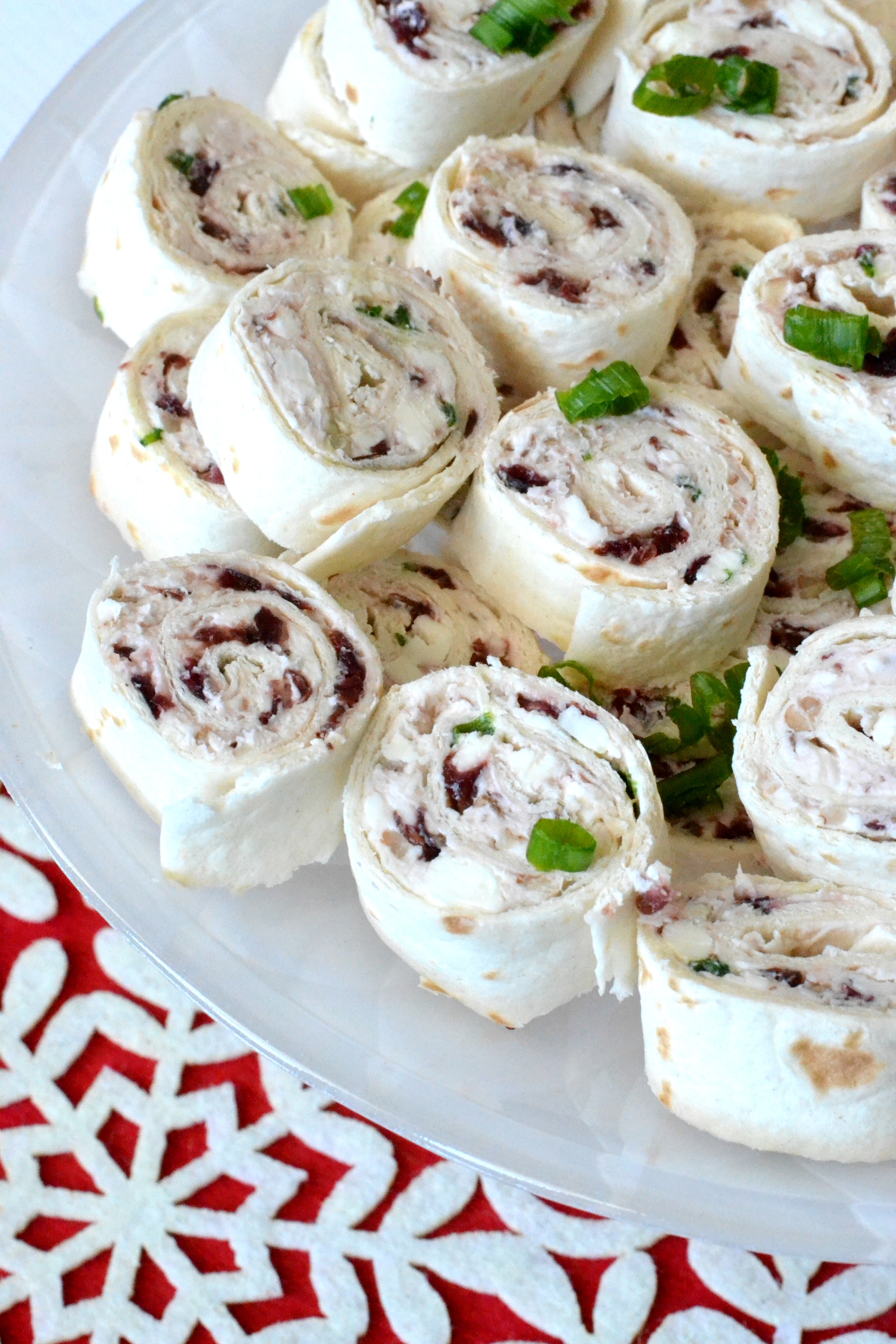 Cranberry Cream Cheese Pinwheels