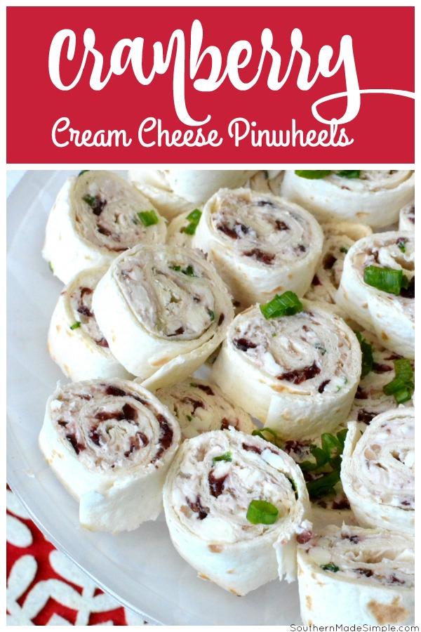 Cranberry Cream Cheese Pinwheels