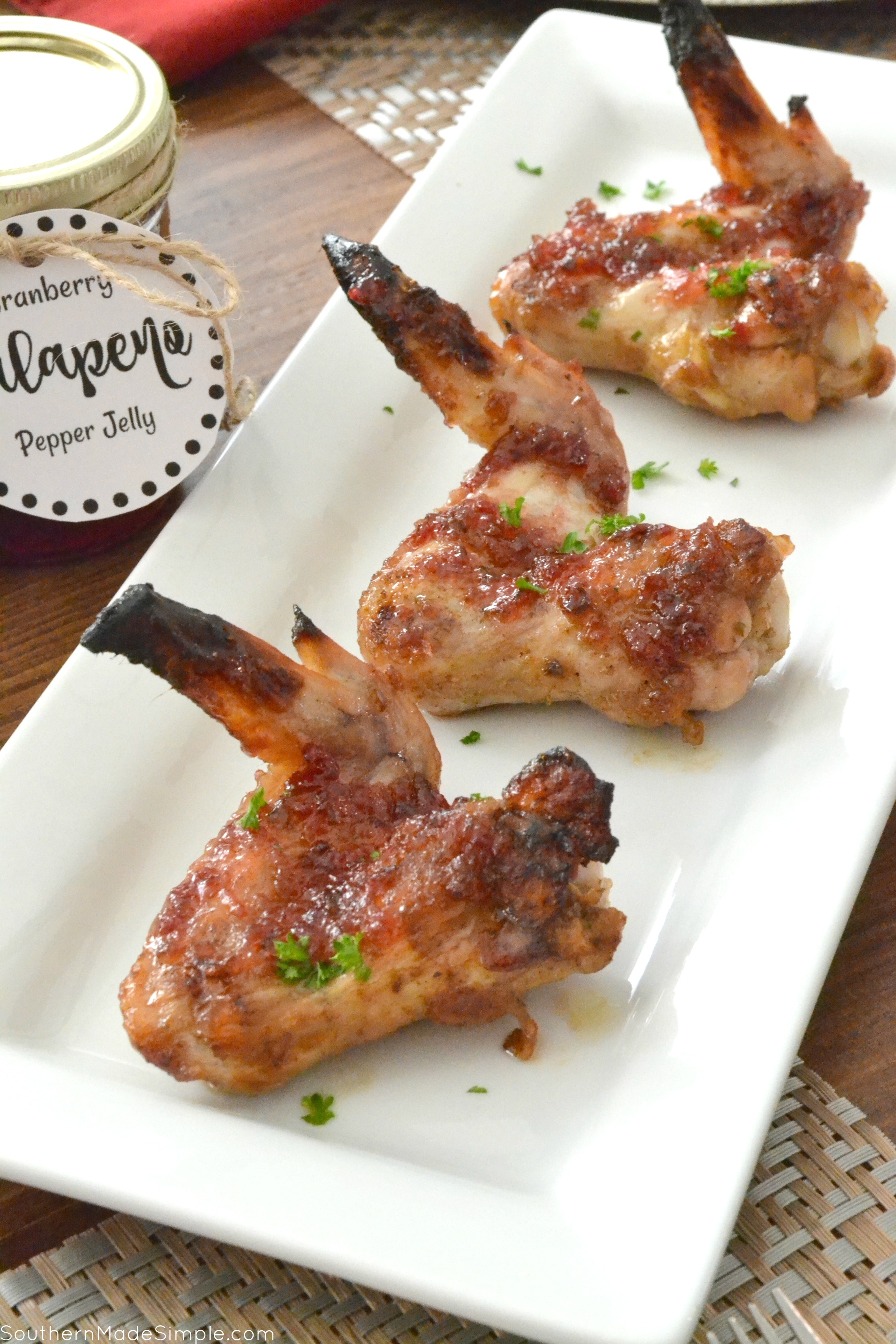 Cranberry Pepper Jelly Sticky Wings
