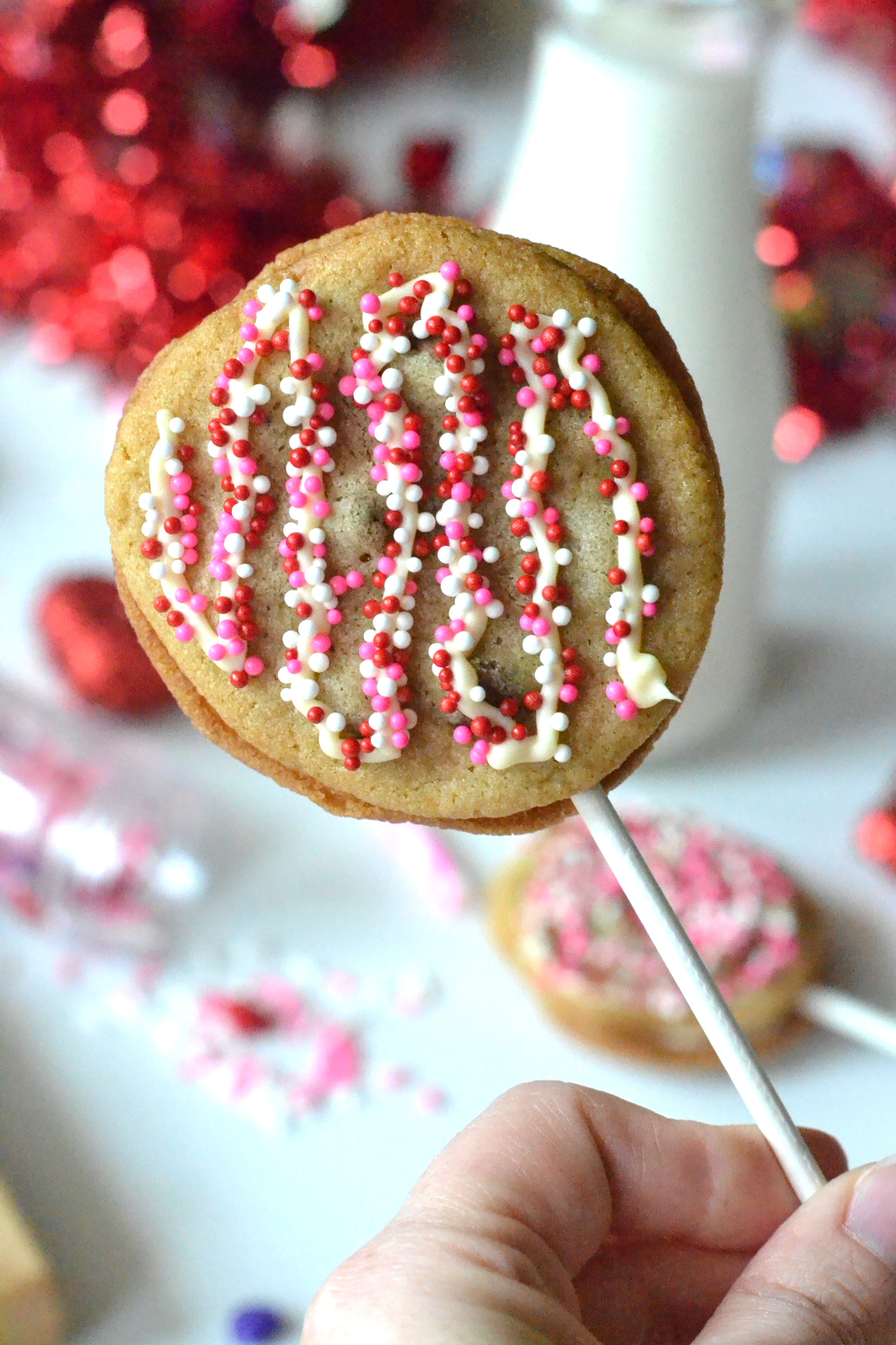 We Go Together Like Milk & Cookies - DIY Chocolate Chip Cookie Pops