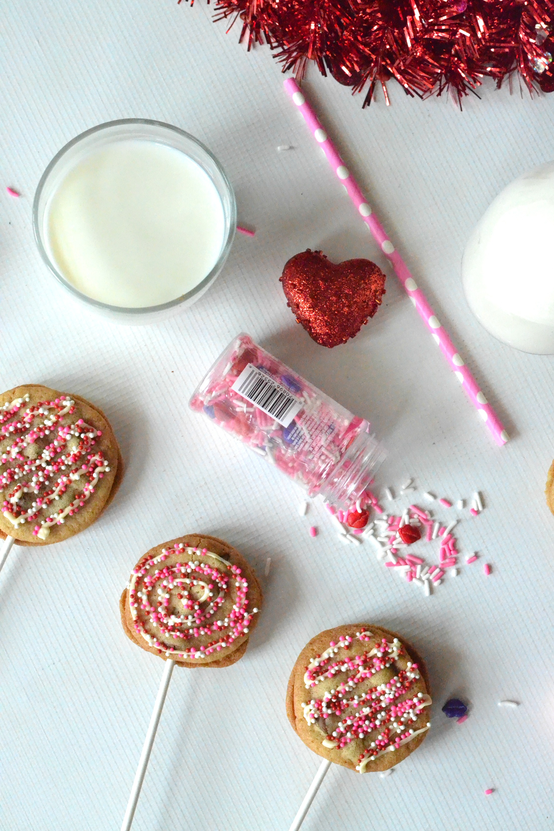 We Go Together Like Milk & Cookies - DIY Chocolate Chip Cookie Pops