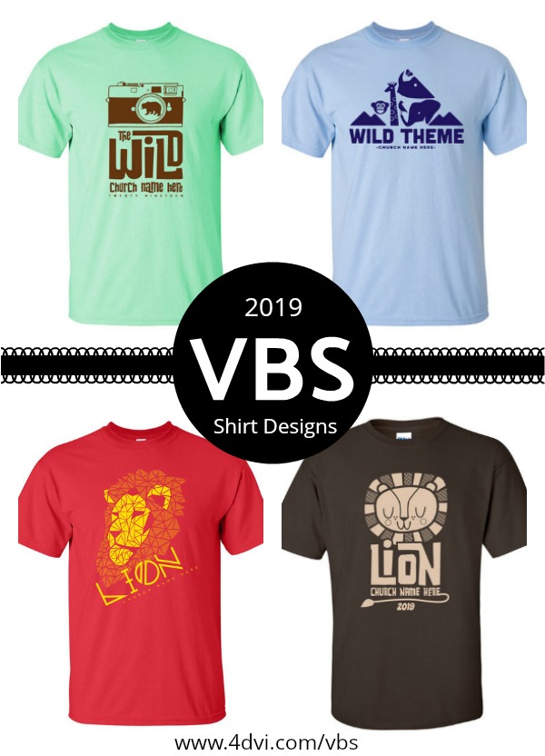 Custom VBS Shirts 2019 In the Wild and Roar themes