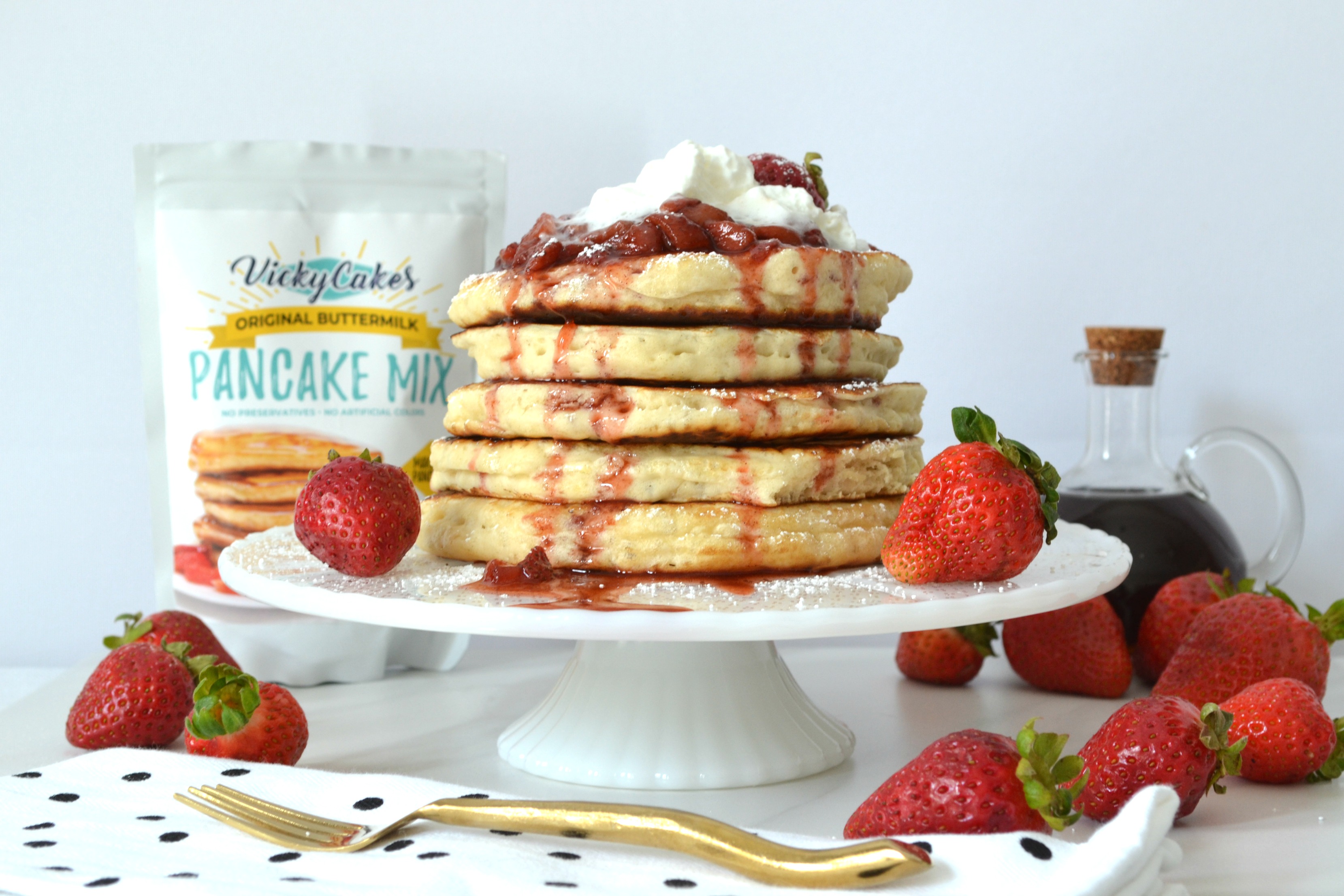 Easy Strawberry Compote + The BEST Pancake & Waffle Mix!