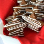 White Chocolate Drizzled Gingerbread Stars
