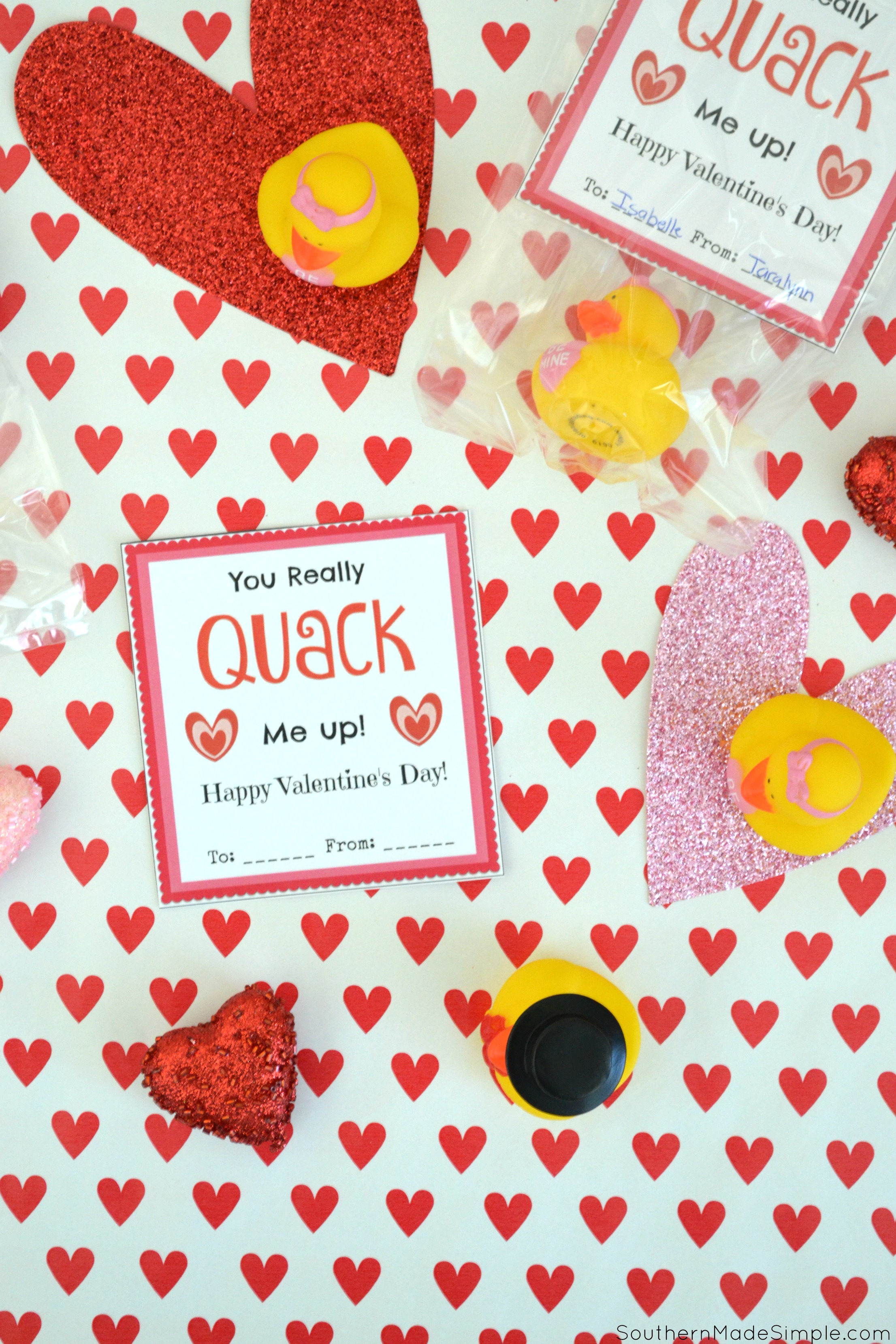 Free Printable: Rubber Ducky Valentine Cards - Southern Made Simple