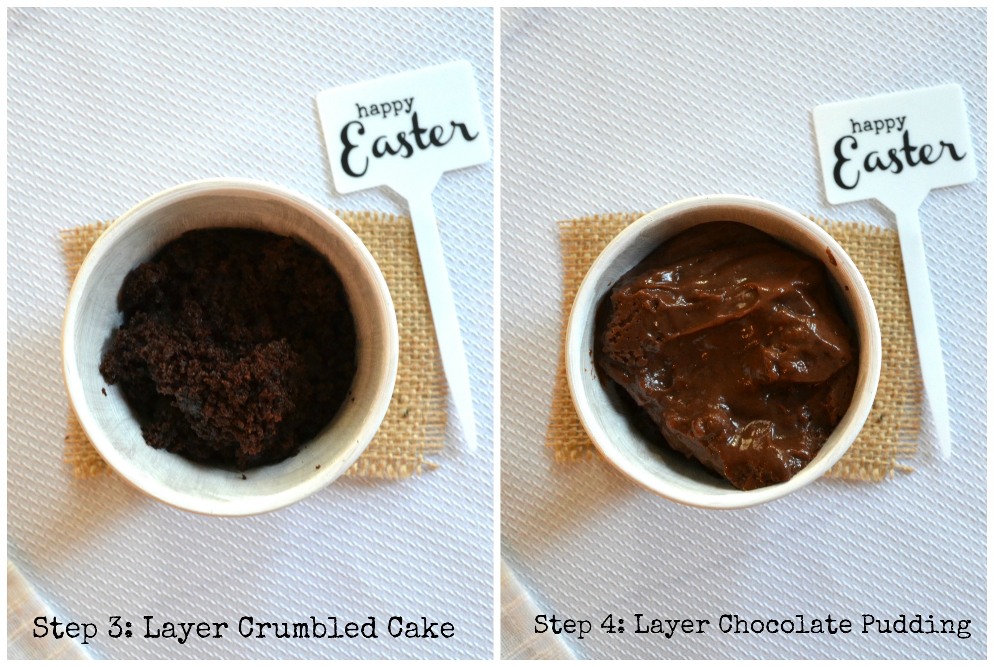 DIY Triple Chocolate Easter Bunny Dessert