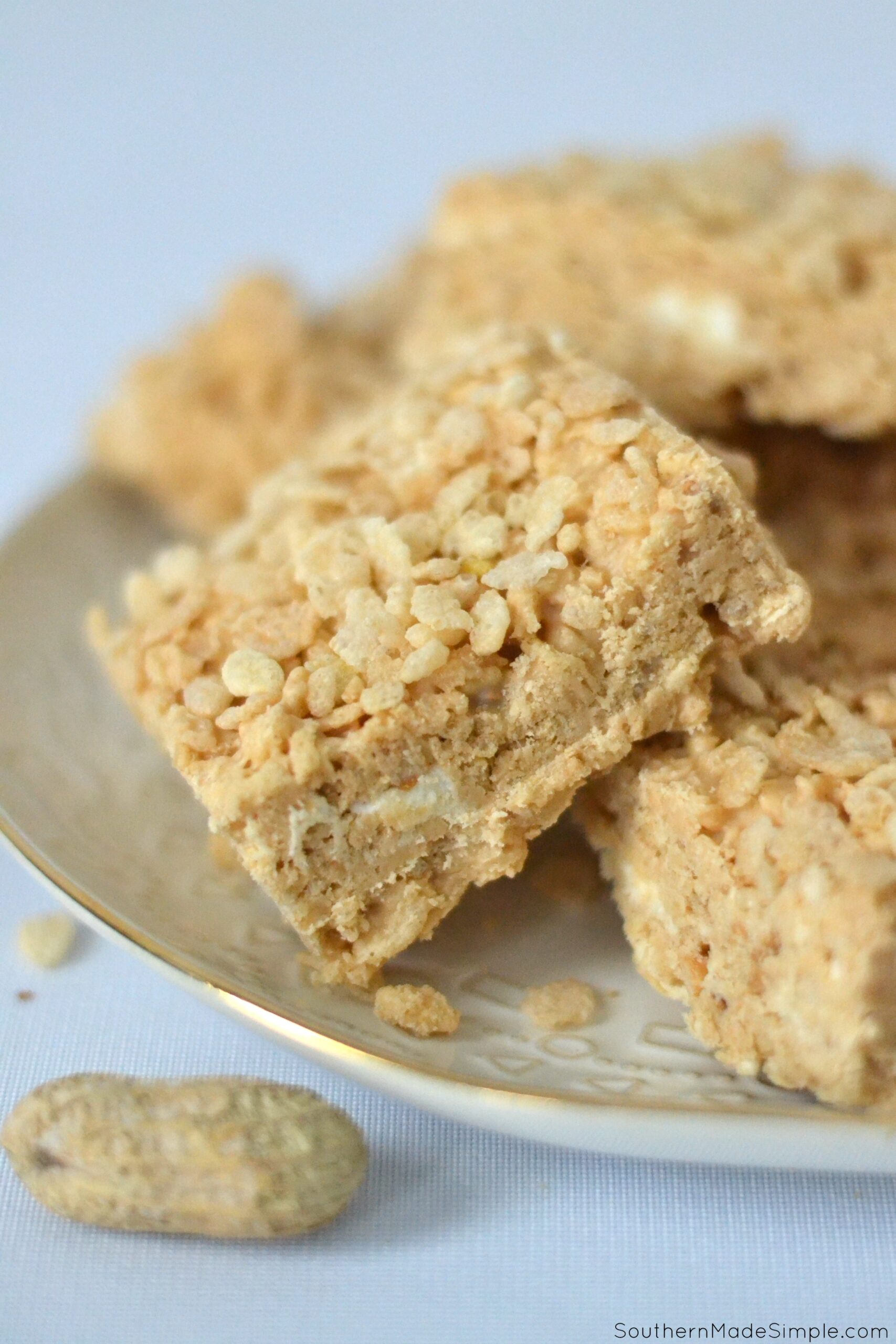 White Chocolate Peanut Butter Rice Krispie Treats