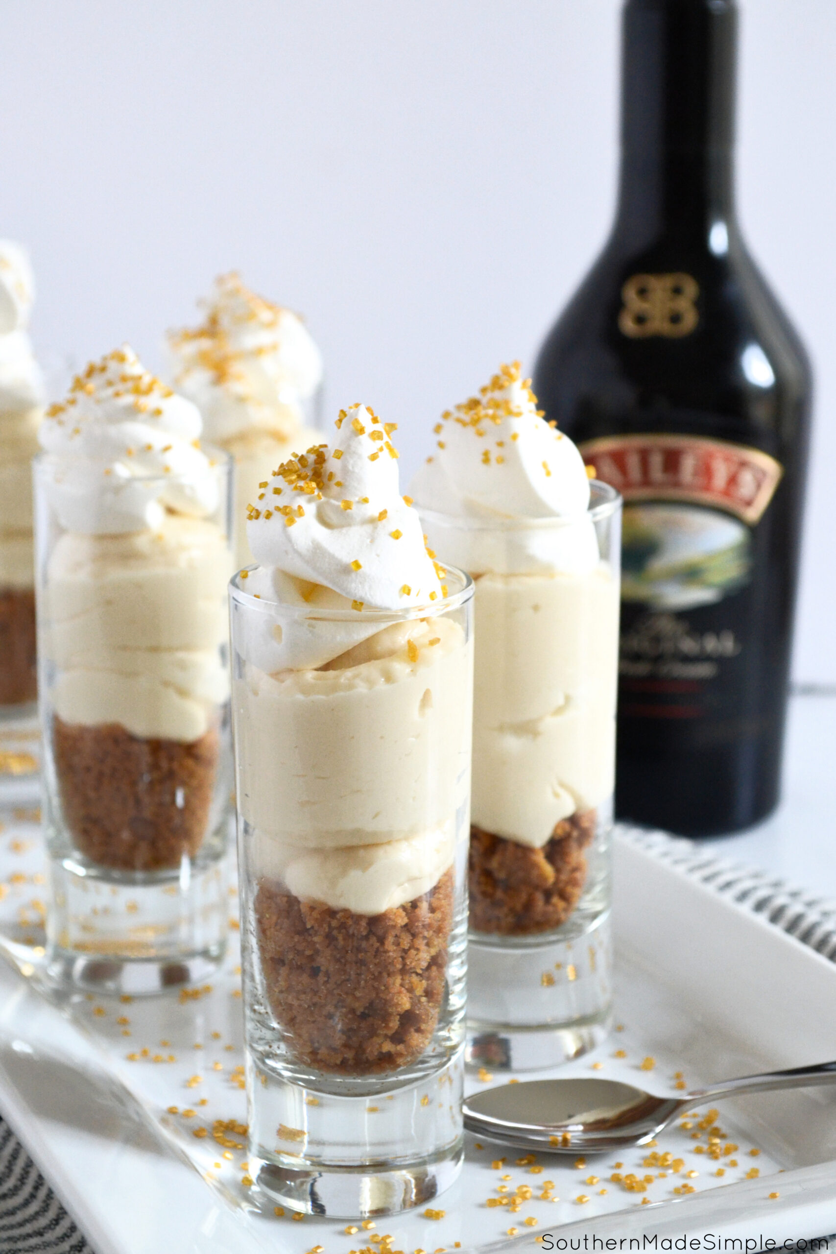 Bailey's No Bake Cheesecake Trifles