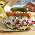 Corned Beef Patty Melt on King's Hawaiian Bread